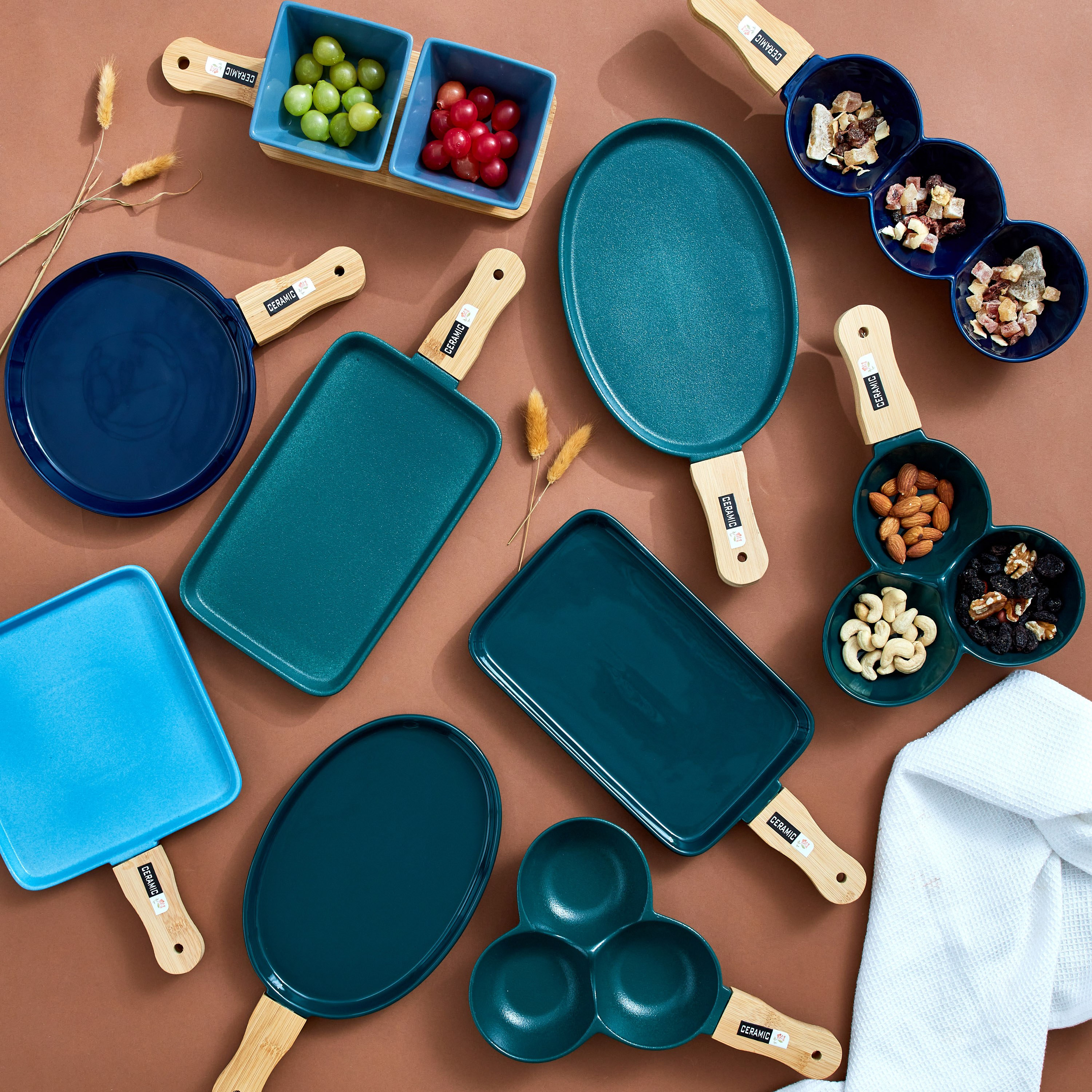 صحن سيراميك بمقبض خيزران من آميتي - 4.5x19.5x4.5 سم-hbxdecorandfurnishings-tabletop-serveware-image-5