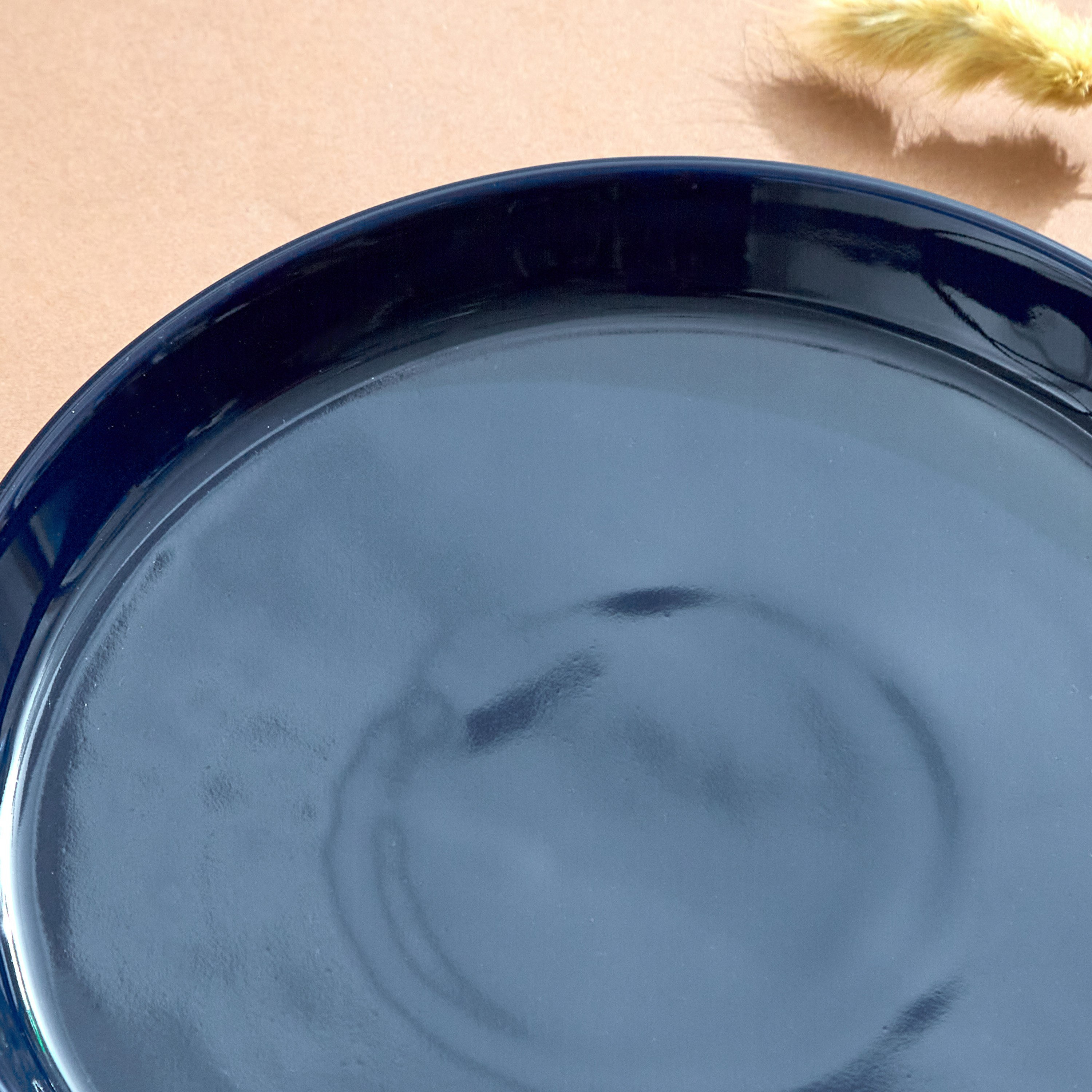 صحن سيراميك بمقبض خيزران من آميتي - 30x20x3 سم-hbxdecorandfurnishings-tabletop-serveware-image-3