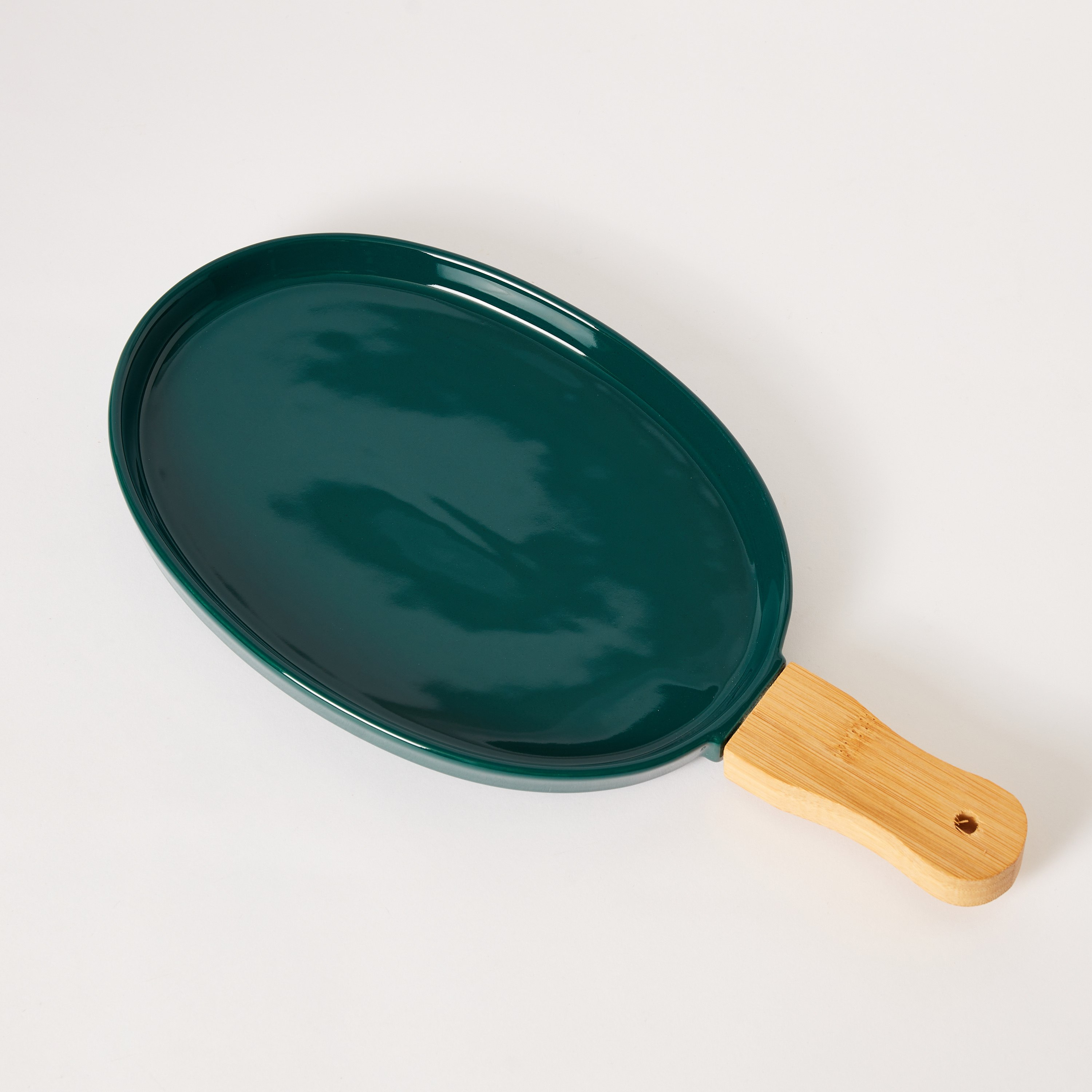 صحن سيراميك بمقبض خيزران من آميتي - 35.5x17x3.5 سم-hbxdecorandfurnishings-tabletop-serveware-image-6