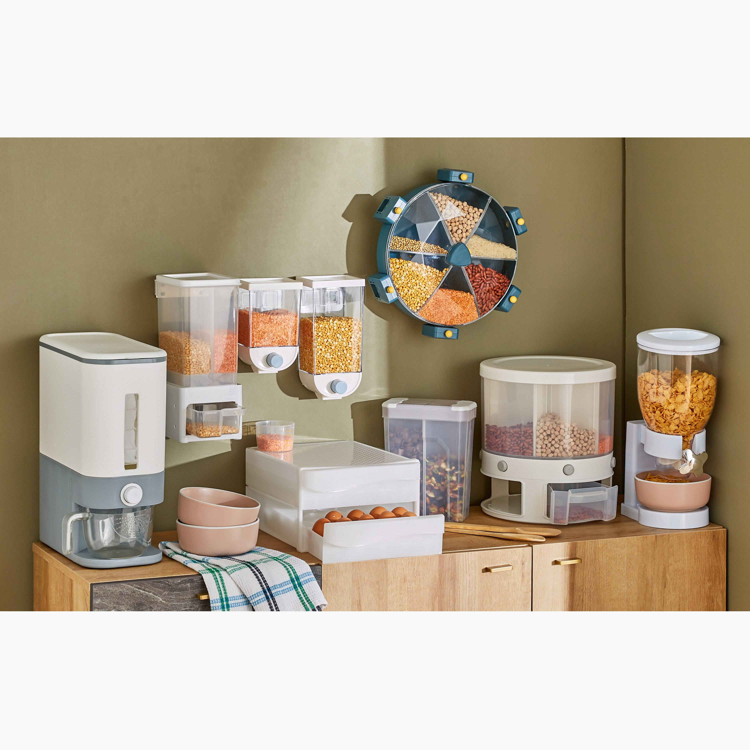 موزع حبوب الطعام 6 في 1 من إسينشيال - 36x36x12 سم-hbxhomeware-hbxkitchen-image-7