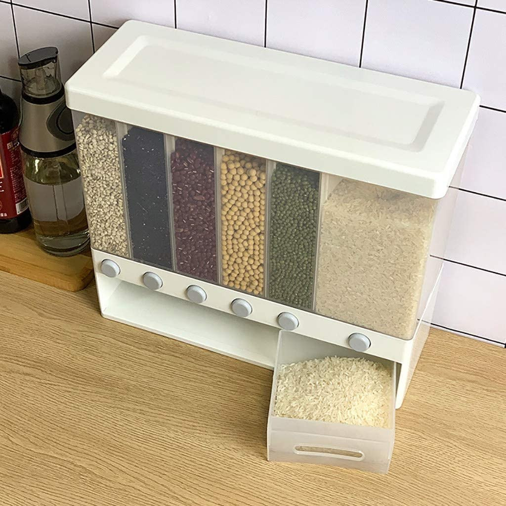 Essential 6-in-1 Food Grains Dispenser - 36x36x12 cm-hbxhomeware-hbxkitchen-image-3