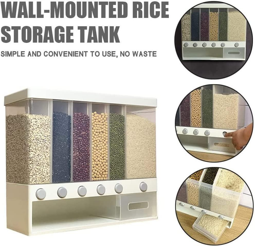 Essential 6-in-1 Food Grains Dispenser - 36x36x12 cm-hbxhomeware-hbxkitchen-image-6