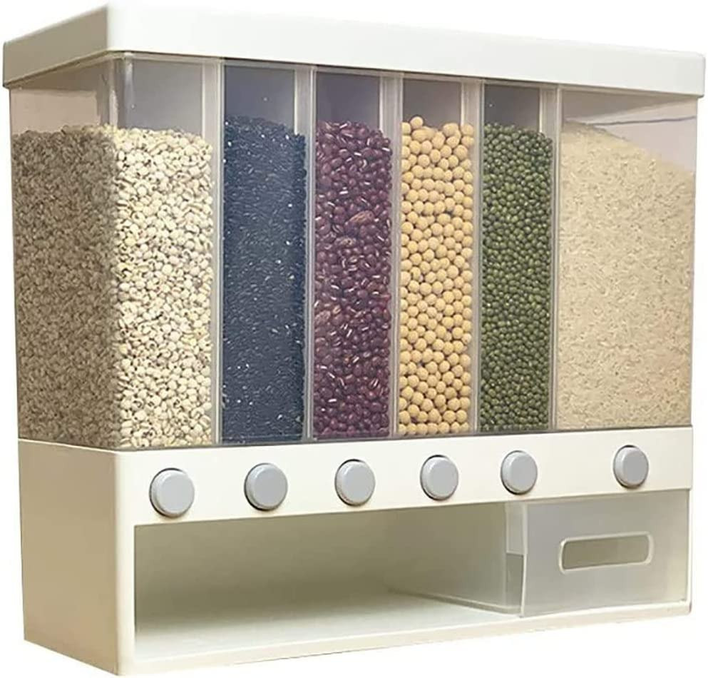 Essential 6-in-1 Food Grains Dispenser - 36x36x12 cm-hbxhomeware-hbxkitchen-image-7