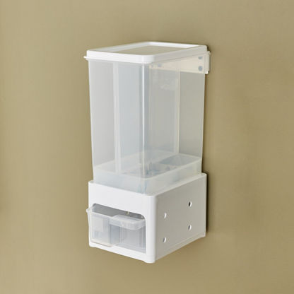 Essential Wall Mounted Twin Grain Holder with Cup - 16x21x32 cms