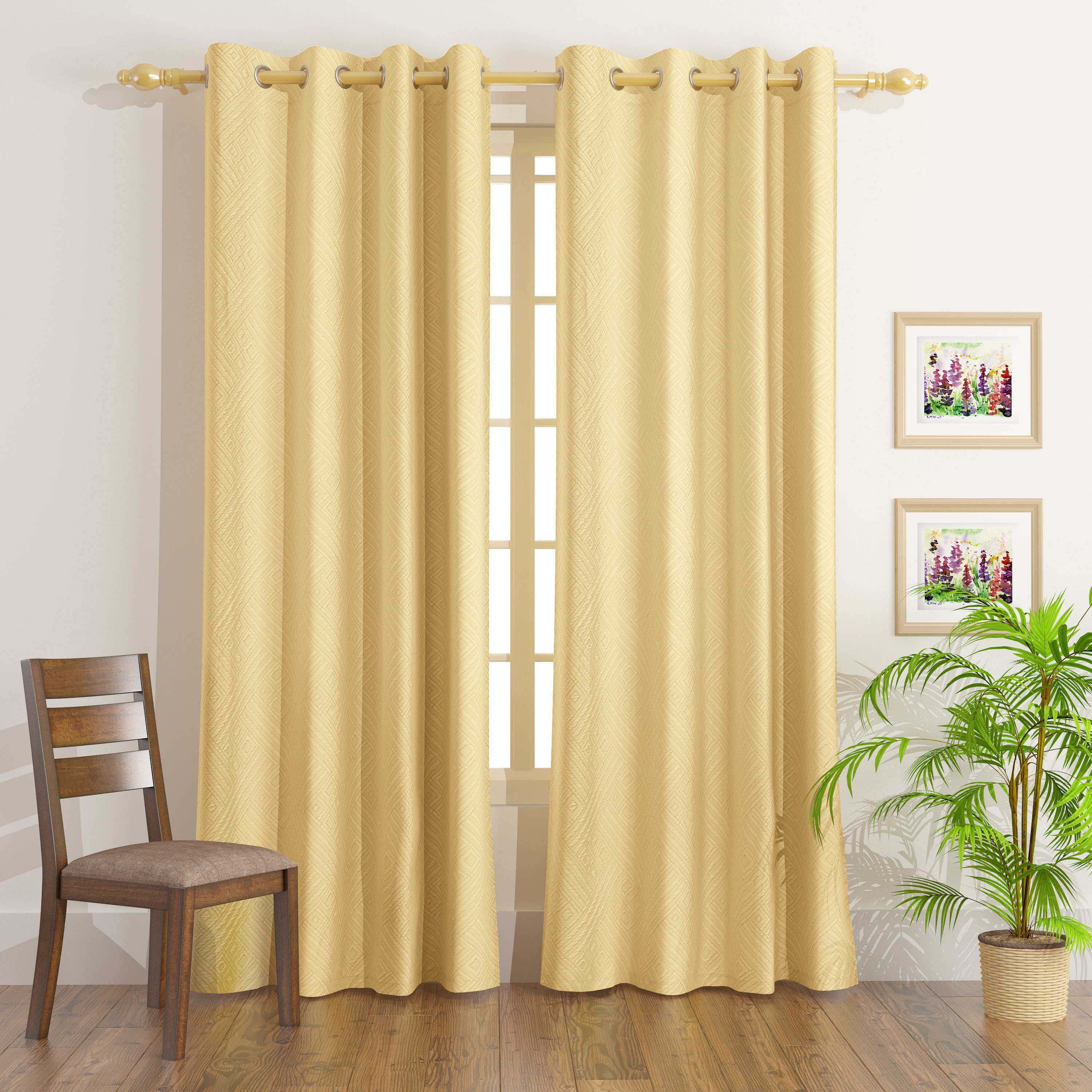 طقم ستائر جاكارد قطعتين من جيو - 130x240 سم-hbxhomeware-hbxdecorandfurnishings-image-1