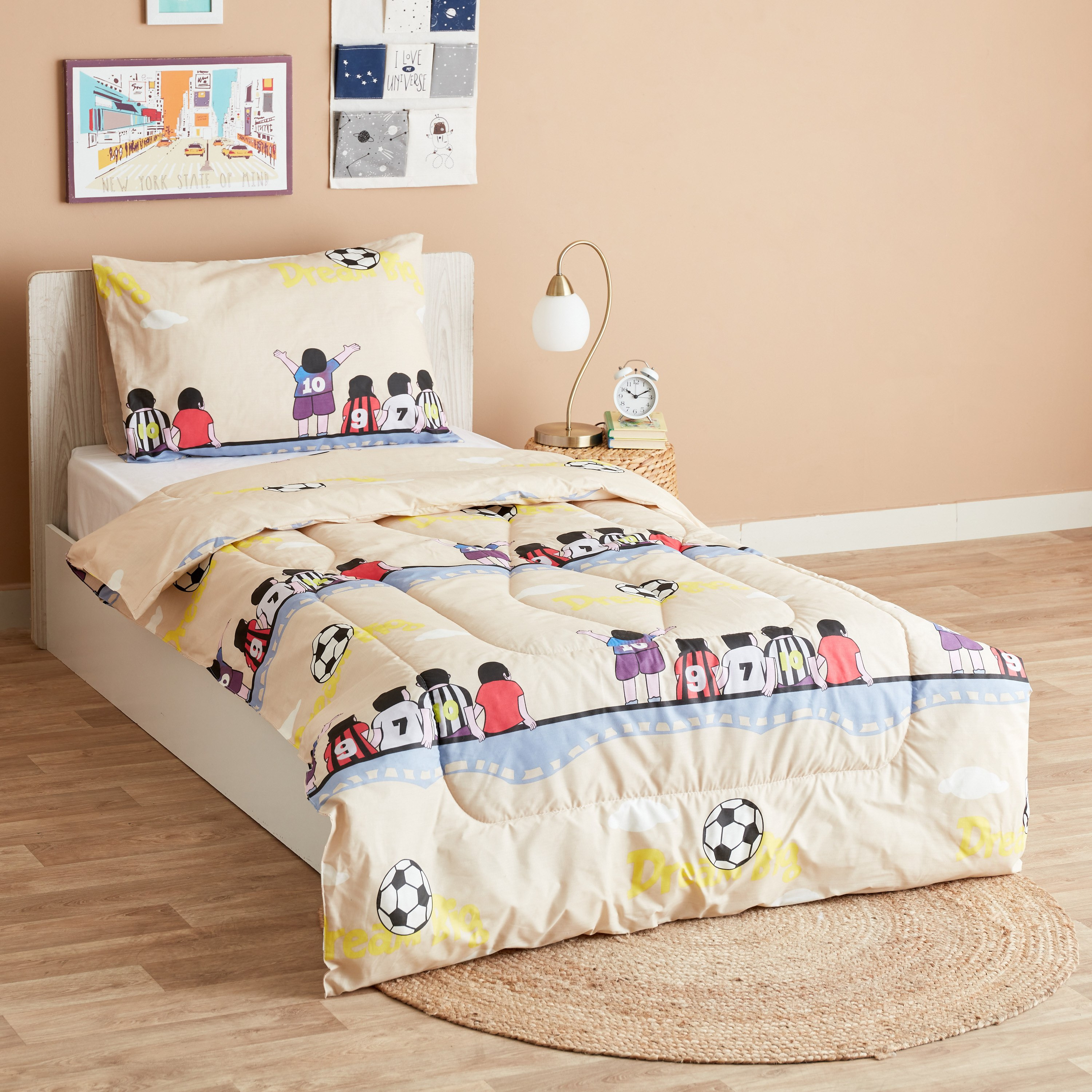 طقم لحاف فردي قطعتين بتصميم دريم بيج من لوك - 220x135 سم-hbxhomeware-hbxkidsandyouth-image-1