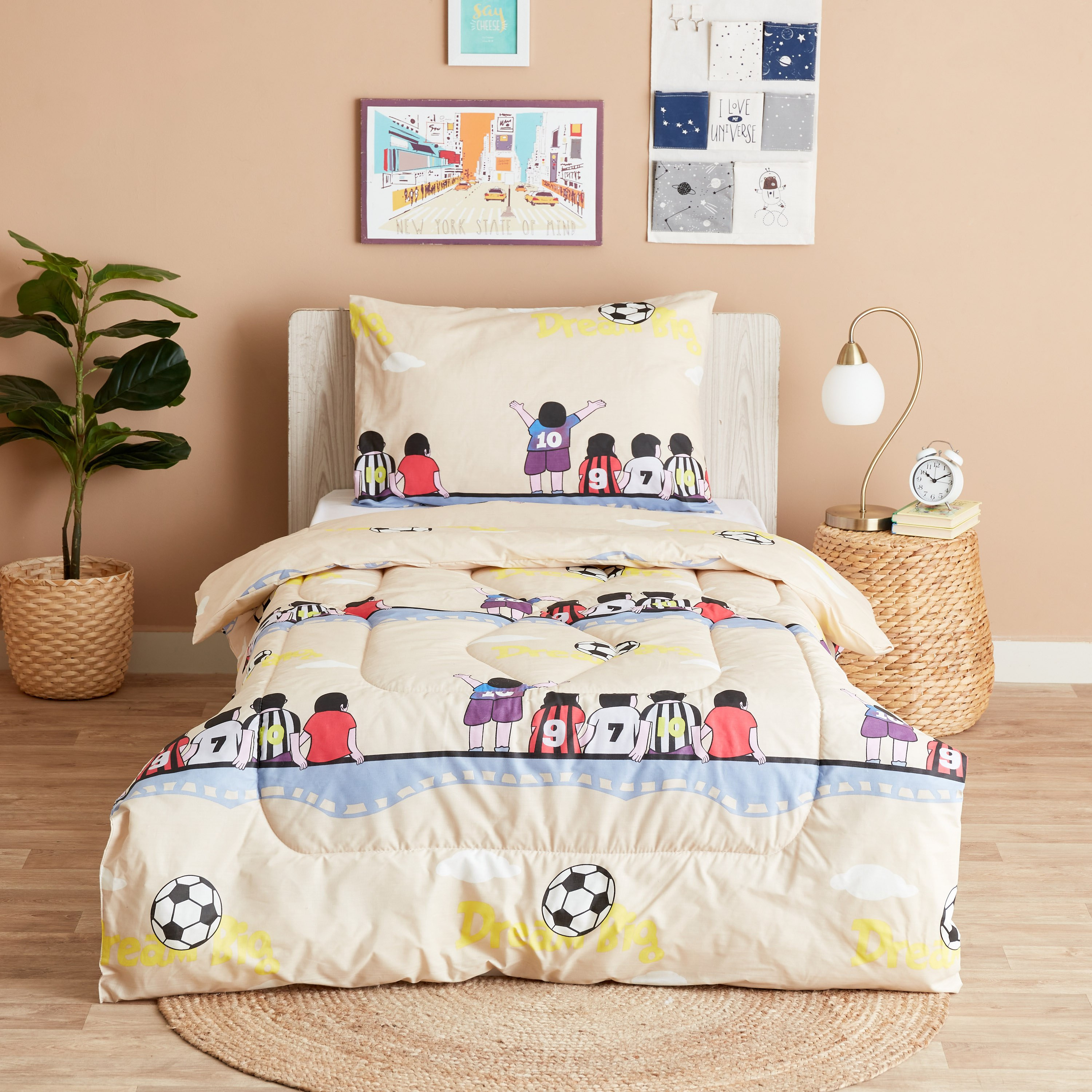 طقم لحاف فردي قطعتين بتصميم دريم بيج من لوك - 220x135 سم-hbxhomeware-hbxkidsandyouth-image-2