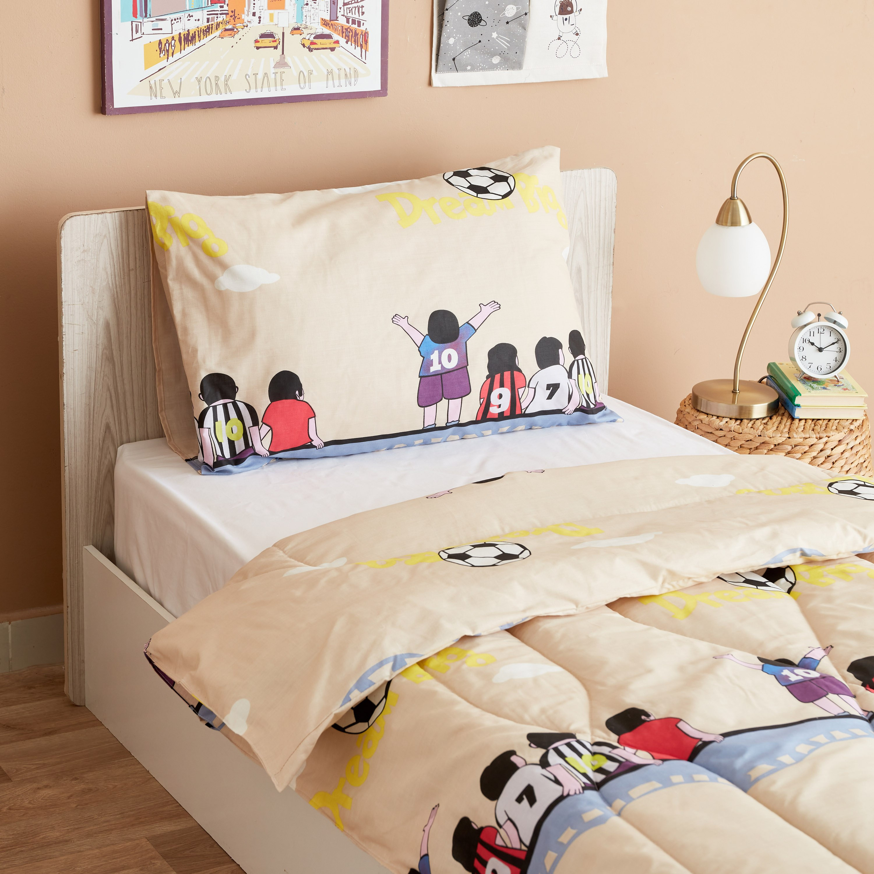 طقم لحاف فردي قطعتين بتصميم دريم بيج من لوك - 220x135 سم-hbxhomeware-hbxkidsandyouth-image-3