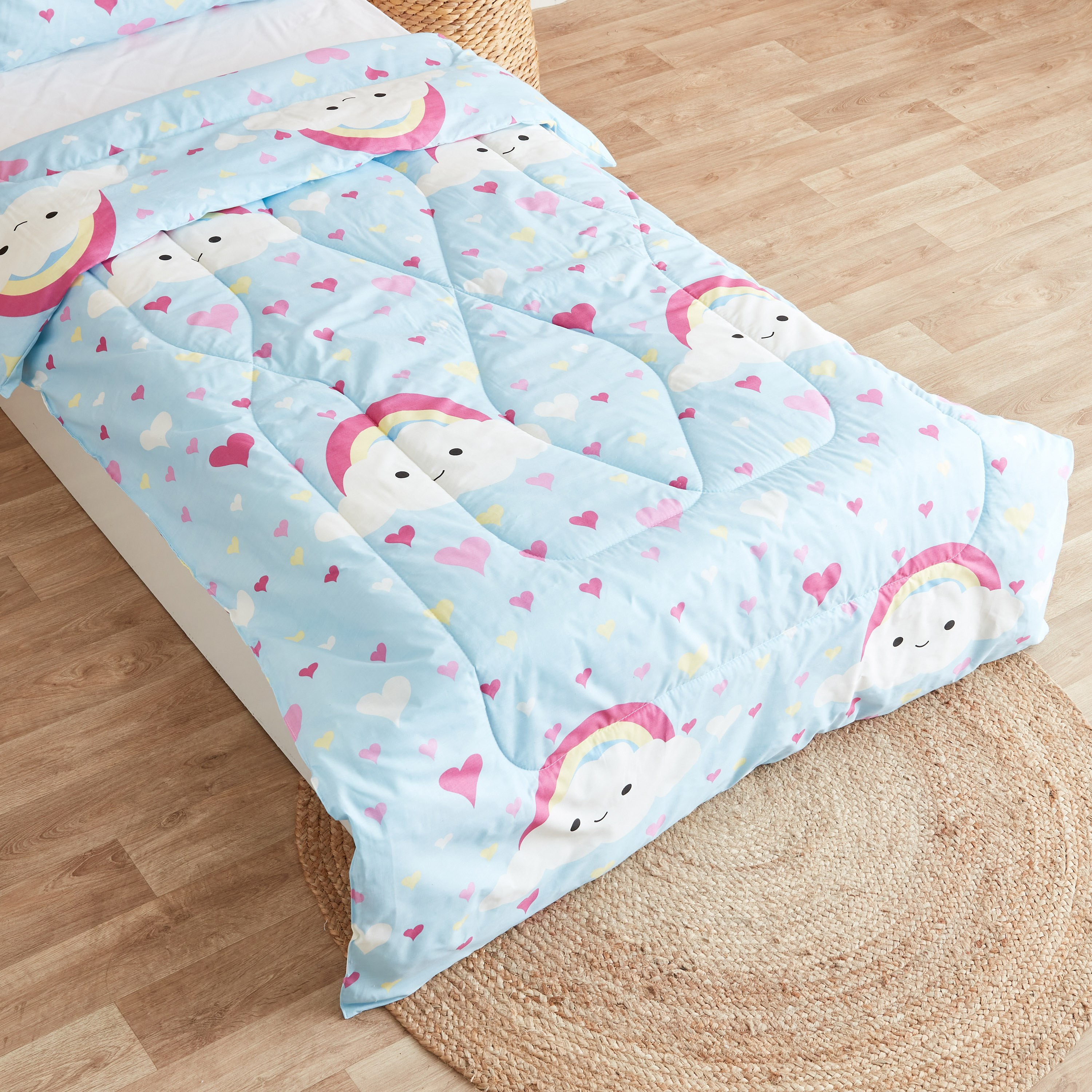 طقم لحاف فردي بتصميم قوس قزح قطعتين من لوك - 220x135 سم-hbxhomeware-hbxkidsandyouth-image-4
