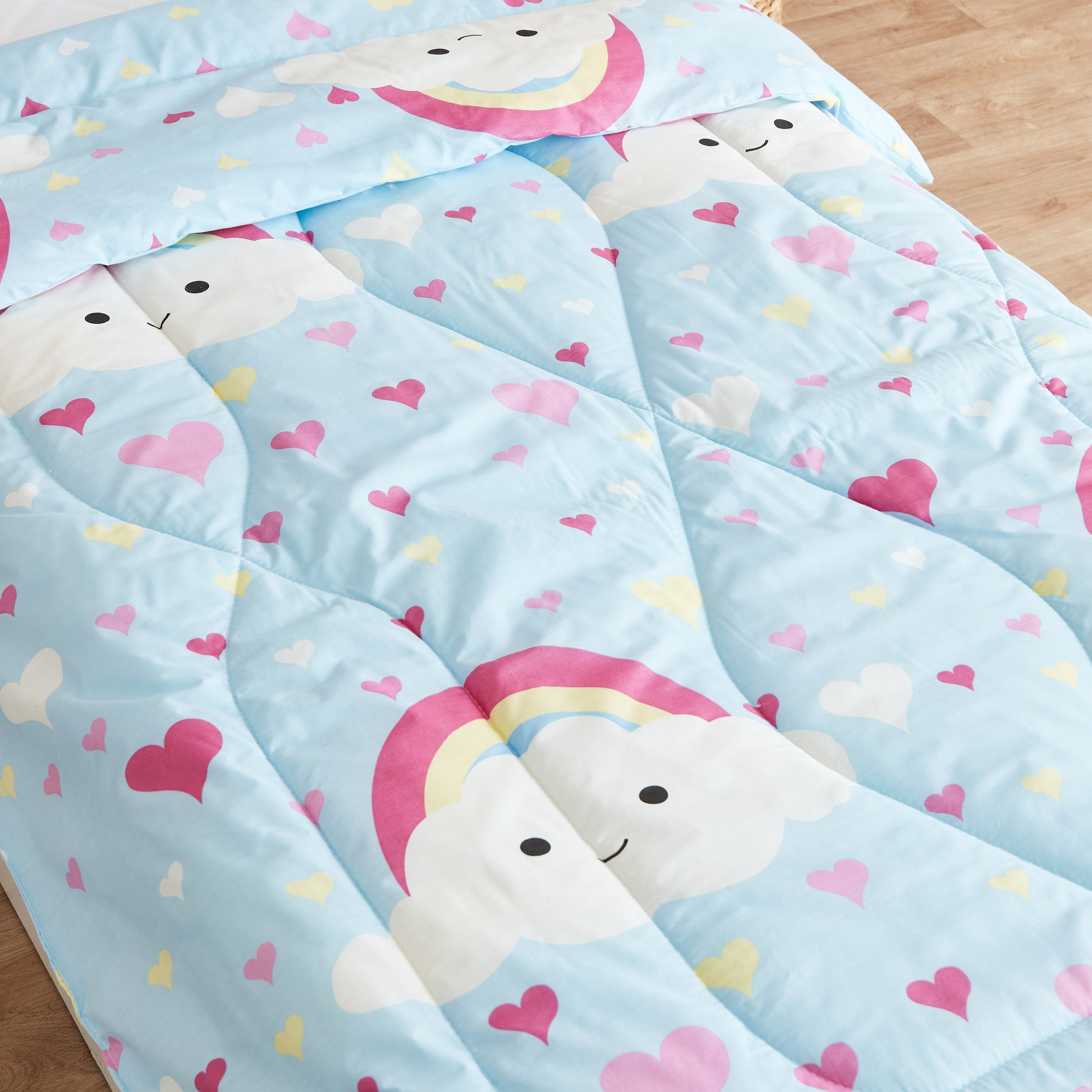 طقم لحاف فردي بتصميم قوس قزح قطعتين من لوك - 220x135 سم-hbxhomeware-hbxkidsandyouth-image-5