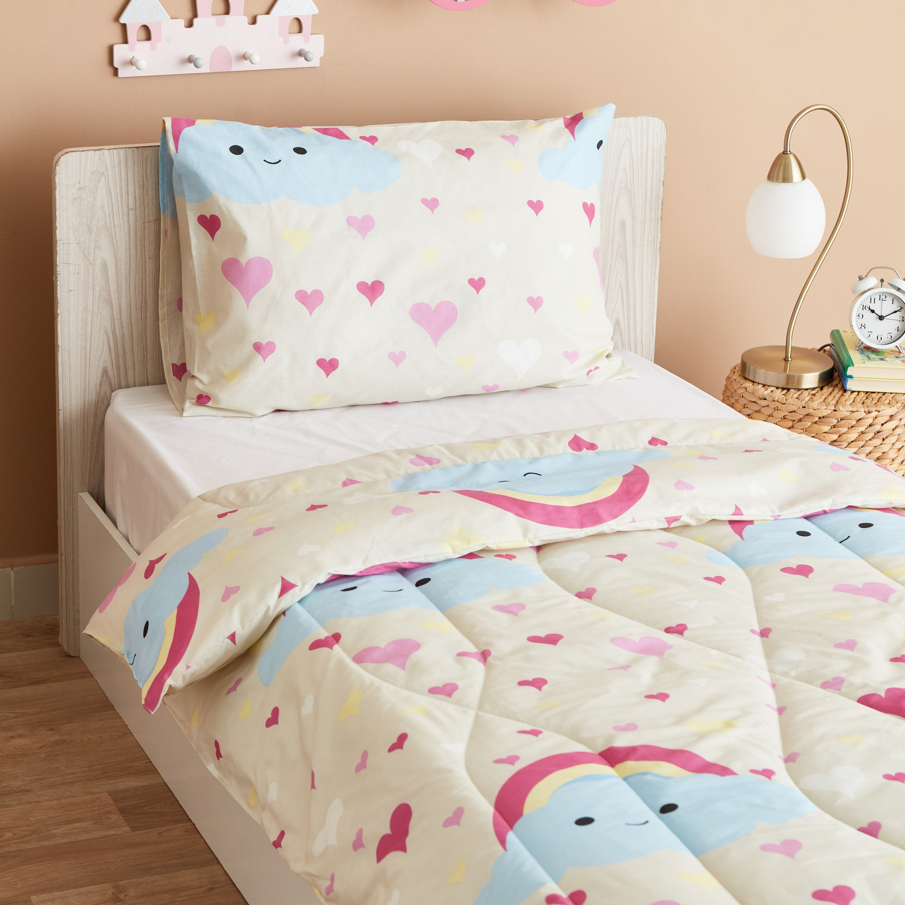 طقم لحاف فردي بتصميم قوس قزح قطعتين من لوك - 220x135 سم-hbxhomeware-hbxkidsandyouth-image-3