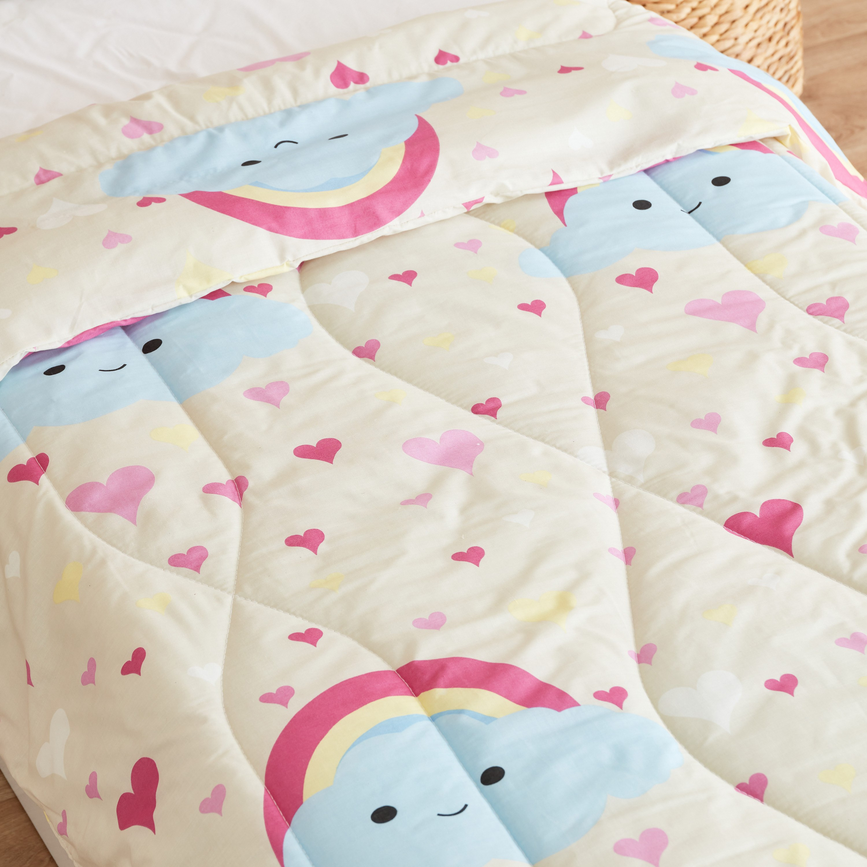 طقم لحاف فردي بتصميم قوس قزح قطعتين من لوك - 220x135 سم-hbxhomeware-hbxkidsandyouth-image-5