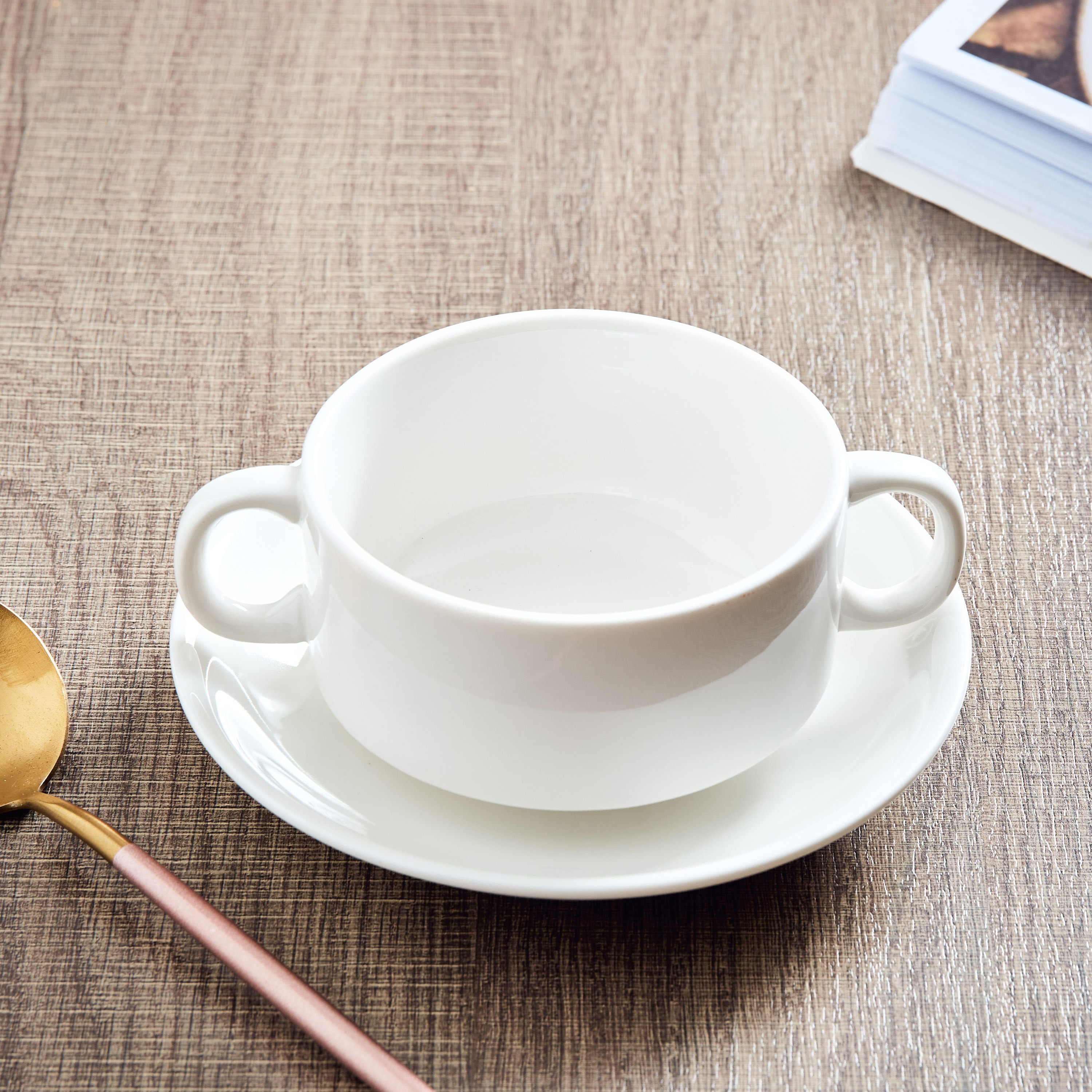 كوب شوربة بمقابض من هوسبيتاليتي - 220 مل-hbxdecorandfurnishings-tabletop-crockery-image-1