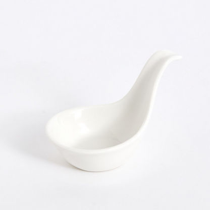 Hospitality Porcelain Spoon Shaped Serving Dish - 5.5x6 cms