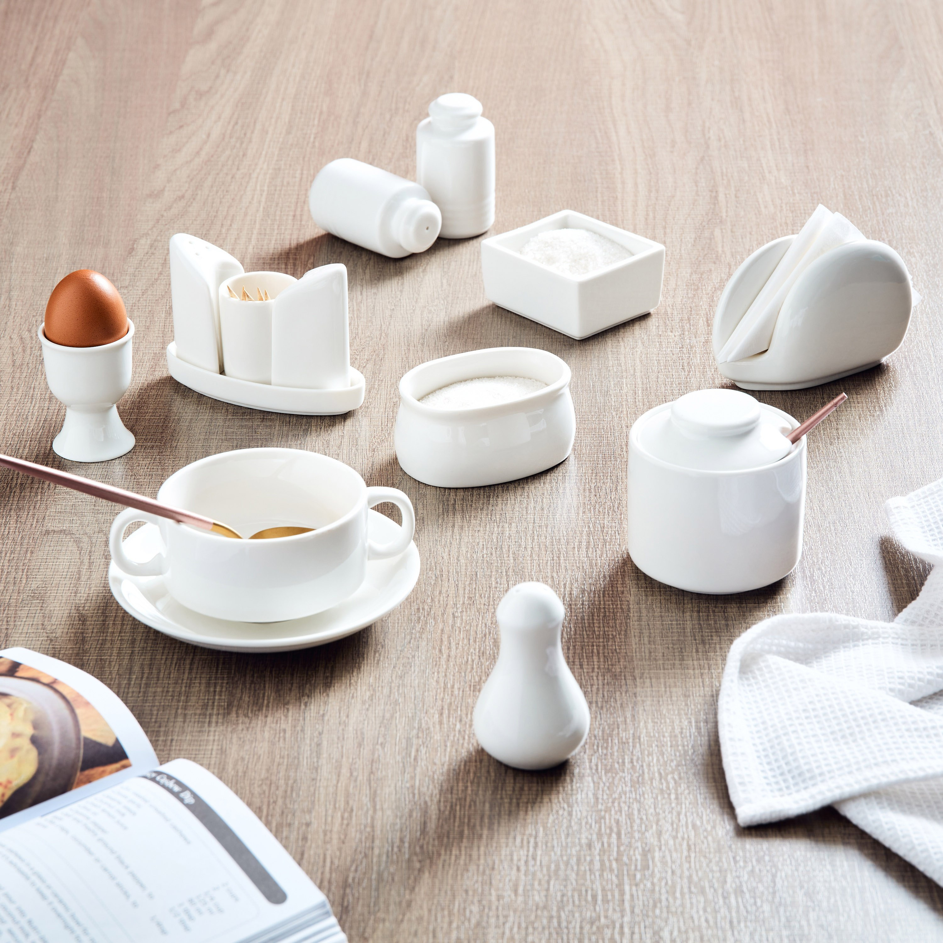 Hospitality Ivory Napkin Holder - 12x8 cm-hbxdecorandfurnishings-tabletop-crockery-image-4