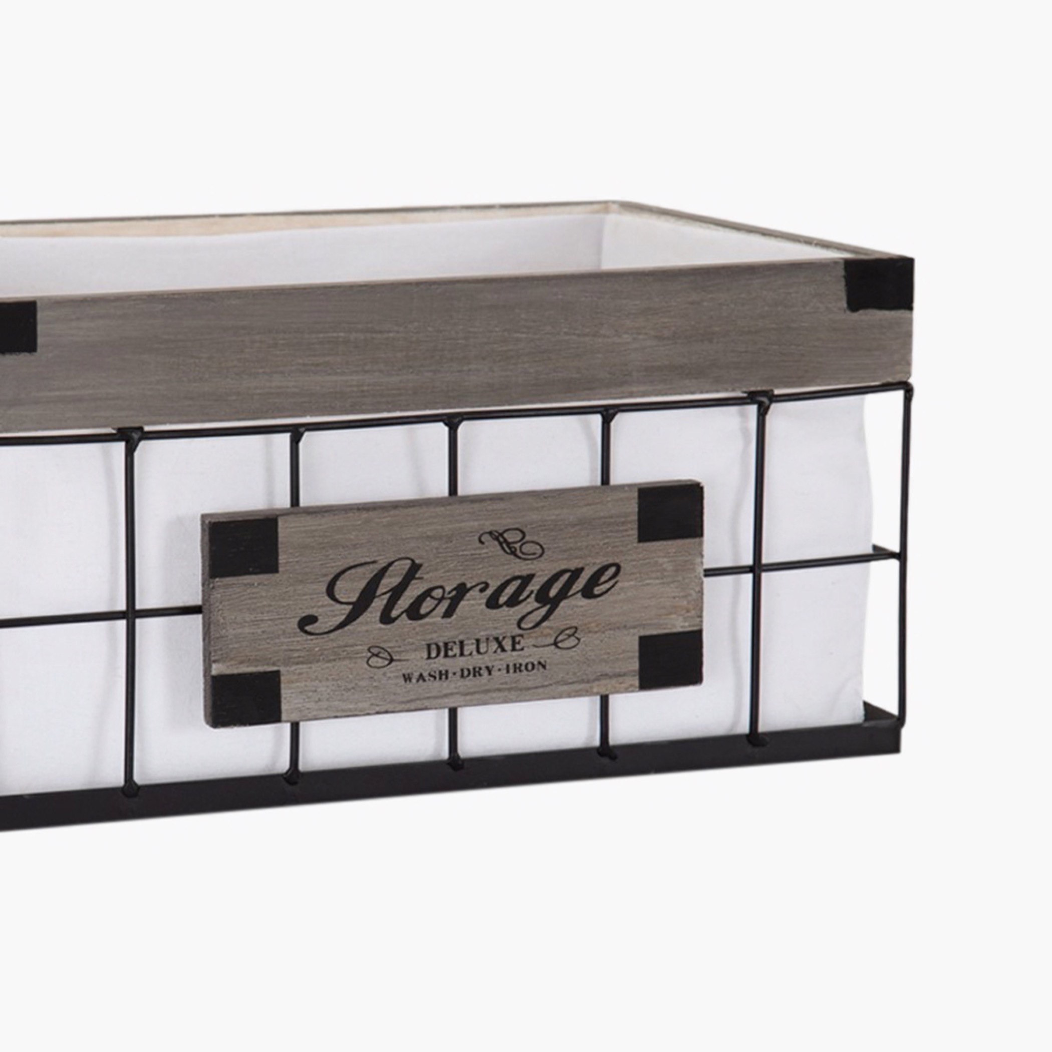 سلة تخزين خشب بأسلاك - 35x24x18 سم-hbxbathroom-bathroomstorage-laundryhampers-image-2