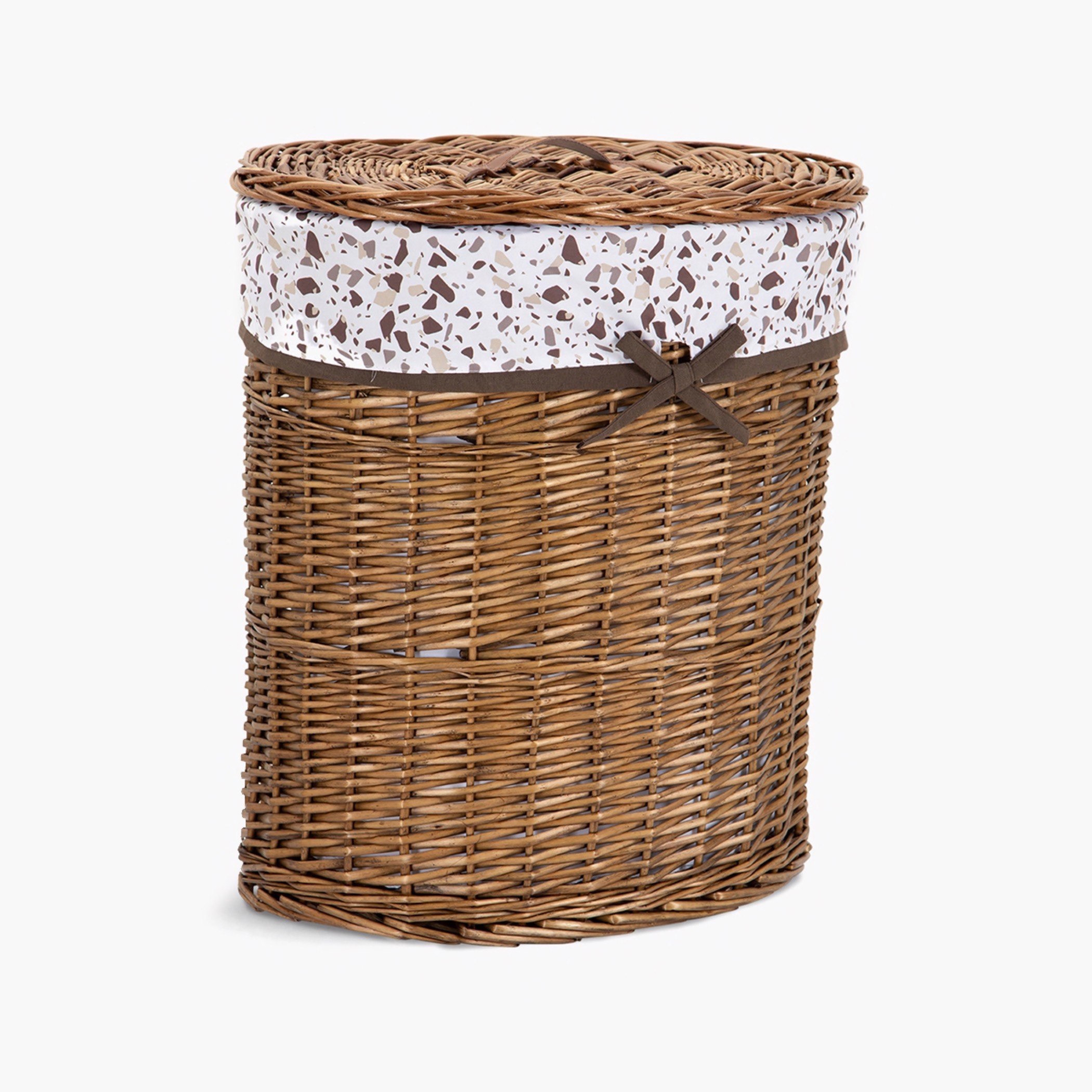 سلة غسيل صفصاف بيضاوية من ناتورا - 51x37x56 سم-hbxbathroom-bathroomstorage-laundryhampers-image-1