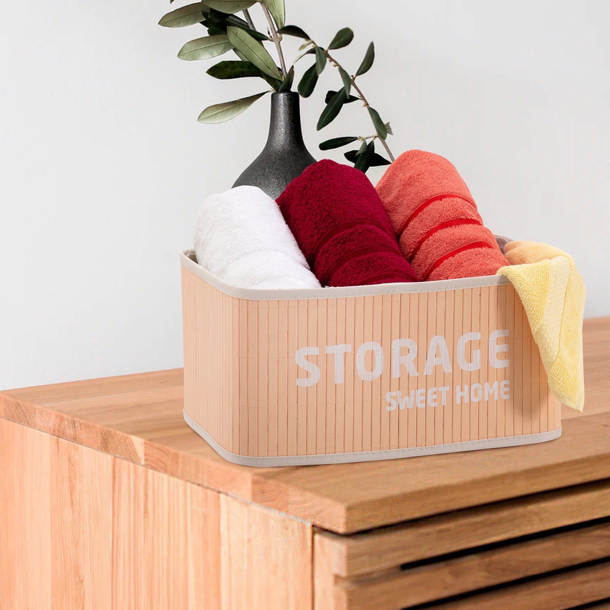 سلّة تخزين خيزران مستطيلة كلاسيك من ناتشورا - 36x26x18 سم-hbxbathroom-bathroomstorage-laundryhampers-image-1