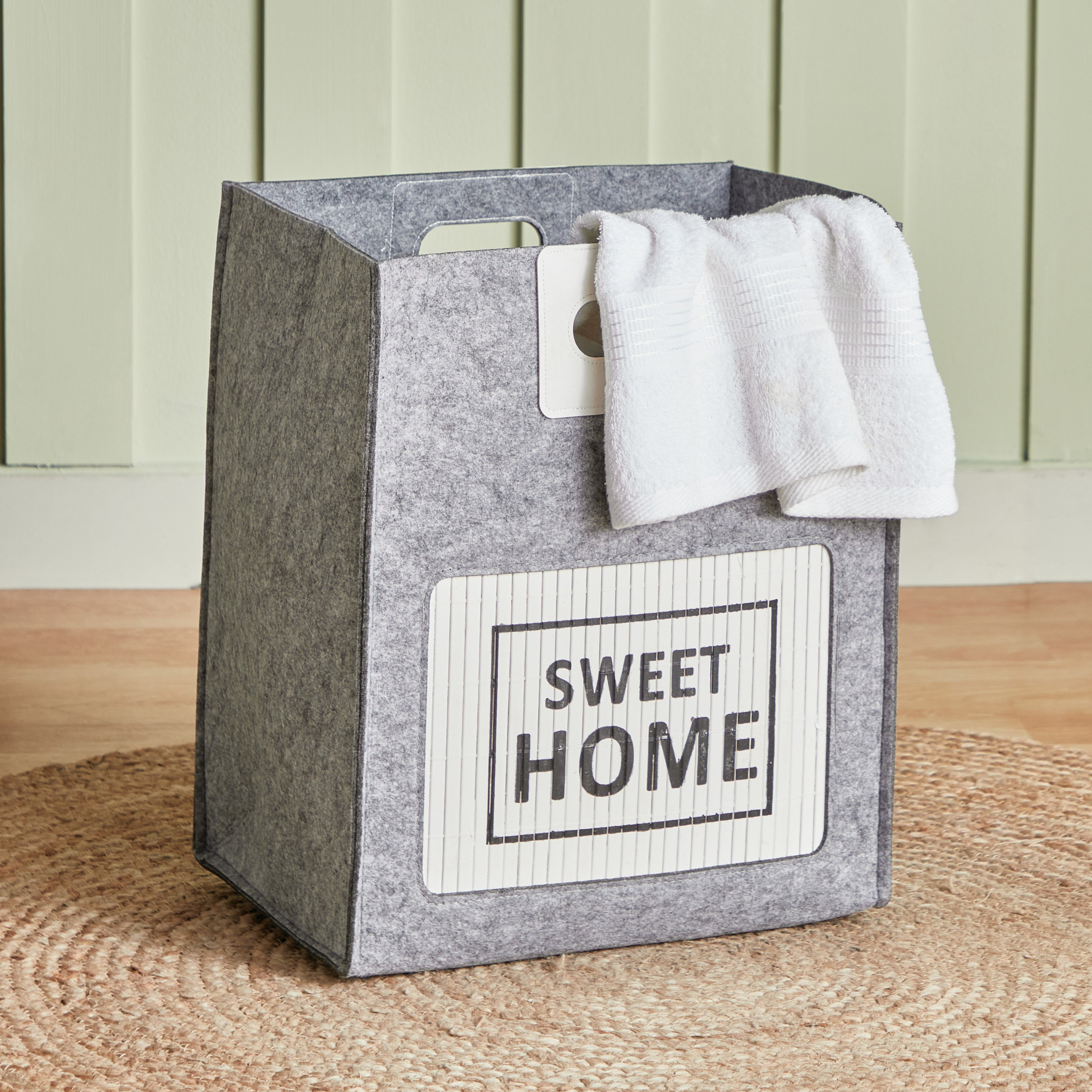 Felt Laundry Storage Hamper rectangular 38x26x45 cm-hbxbathroom-bathroomstorage-laundryhampers-image-1