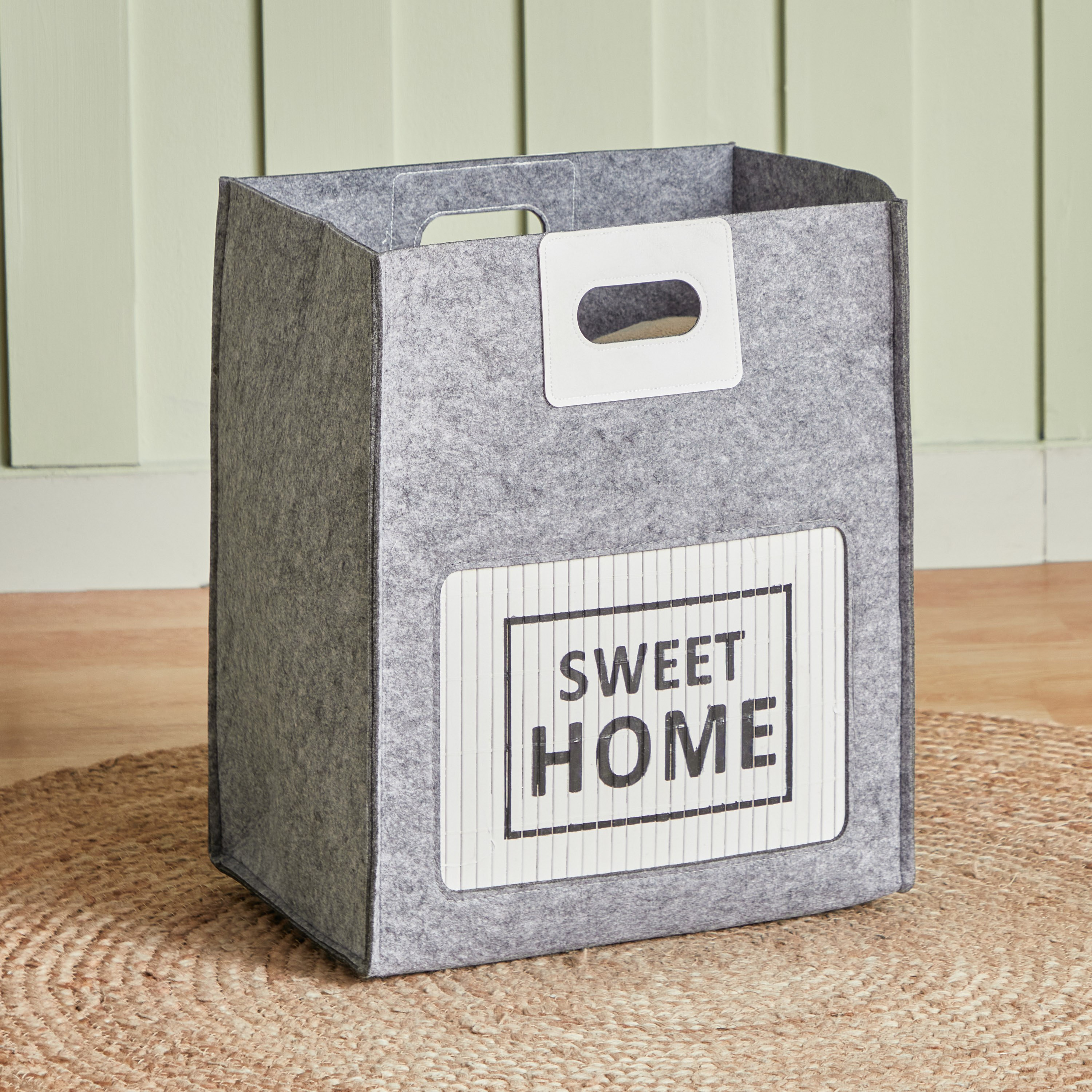 Felt Laundry Storage Hamper rectangular 38x26x45 cm-hbxbathroom-bathroomstorage-laundryhampers-image-2