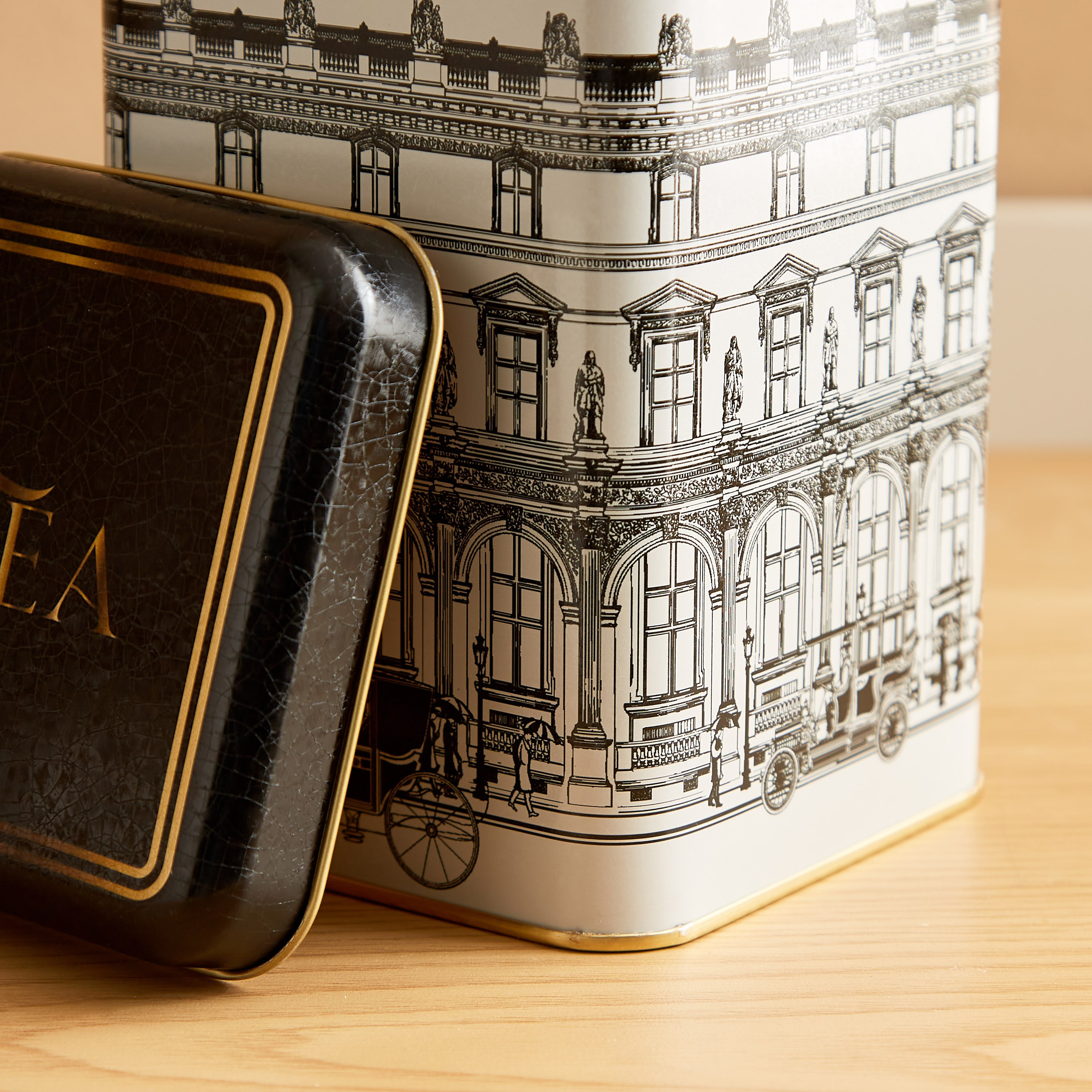 Feast Square Shaped Tea Canister with Lid - 10.5x15 cm-hbxhomeware-hbxkitchen-image-3