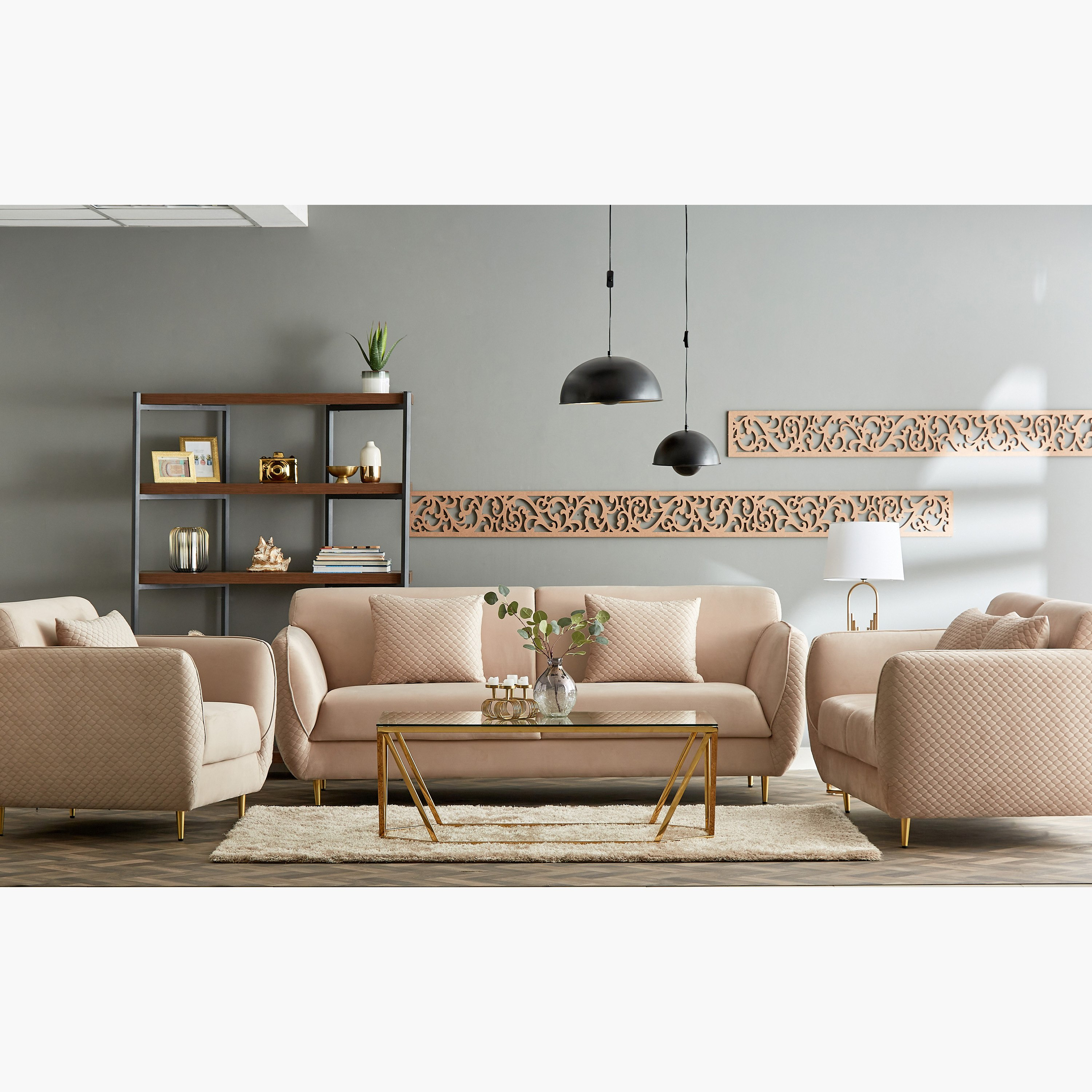 كنبة مخملية مقعدين مع وسادتين من تيهاني-hbxlivingroom-sofasandarmchairs-sofas-image-6