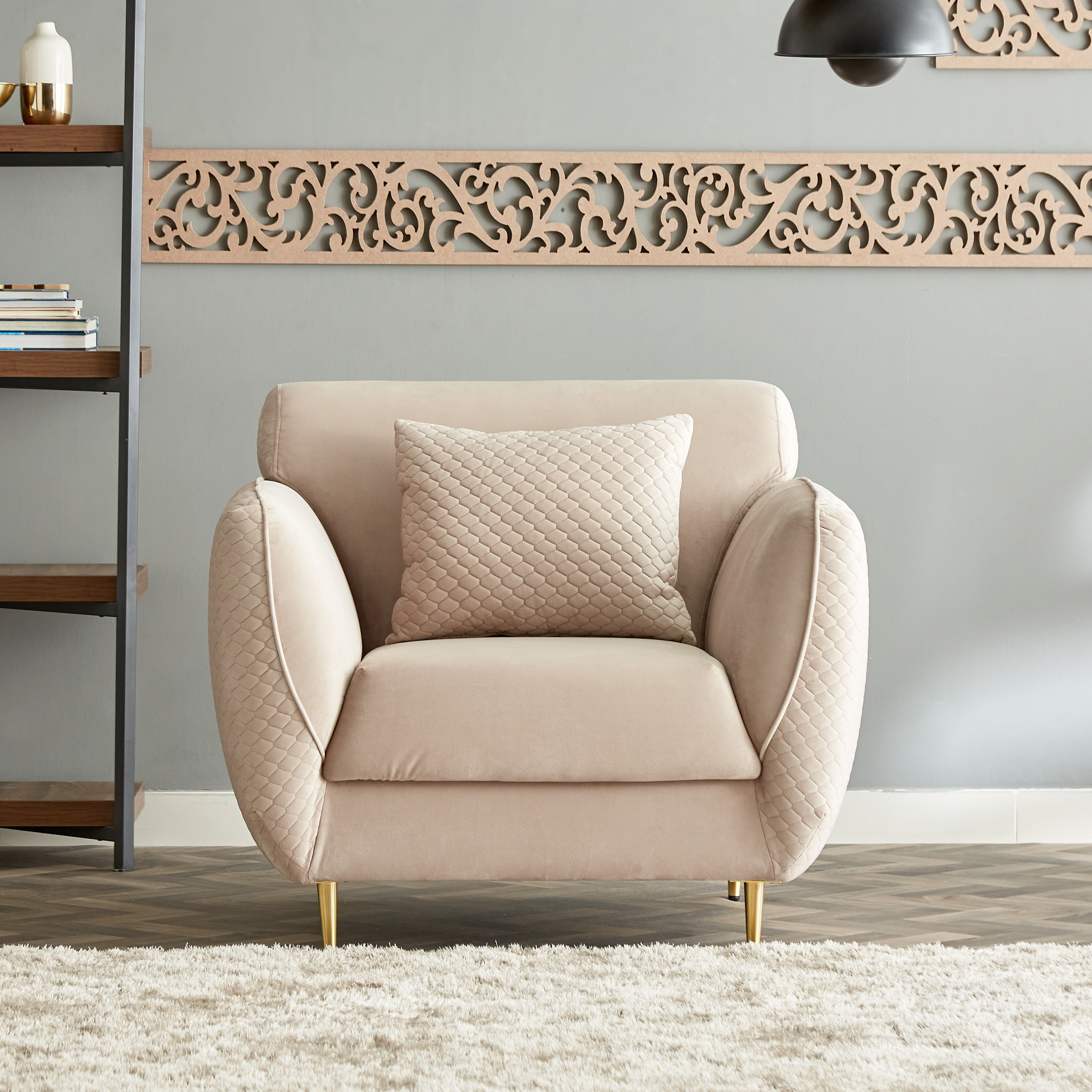 كنبة مخمل مقعد واحد مع وسادة من تيهاني-hbxlivingroom-sofasandarmchairs-sofas-image-1