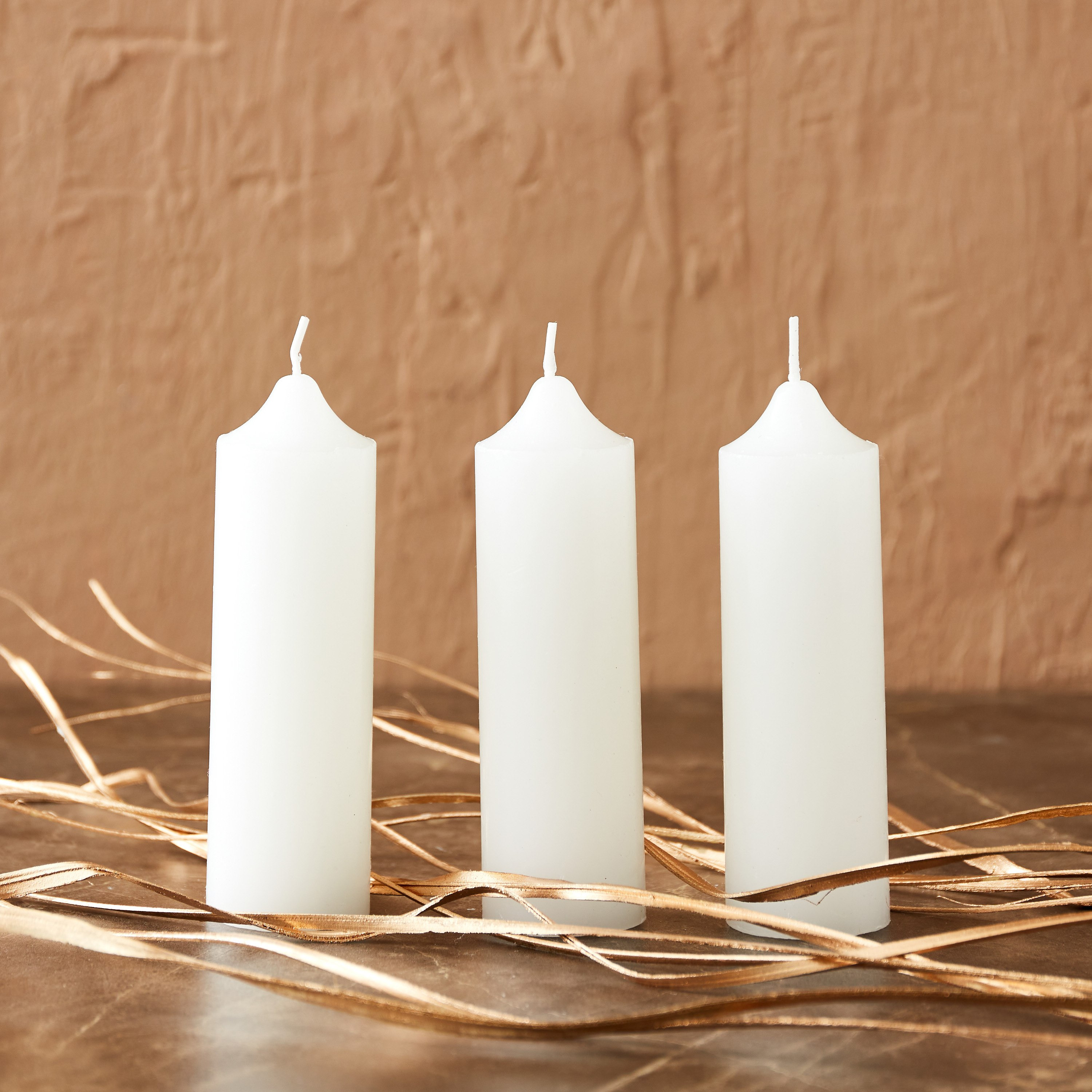 طقم شموع عمودية 3 قطع من ميا - 13x4 سم-hbxlivingroom-decorandaccessories-candles-image-2