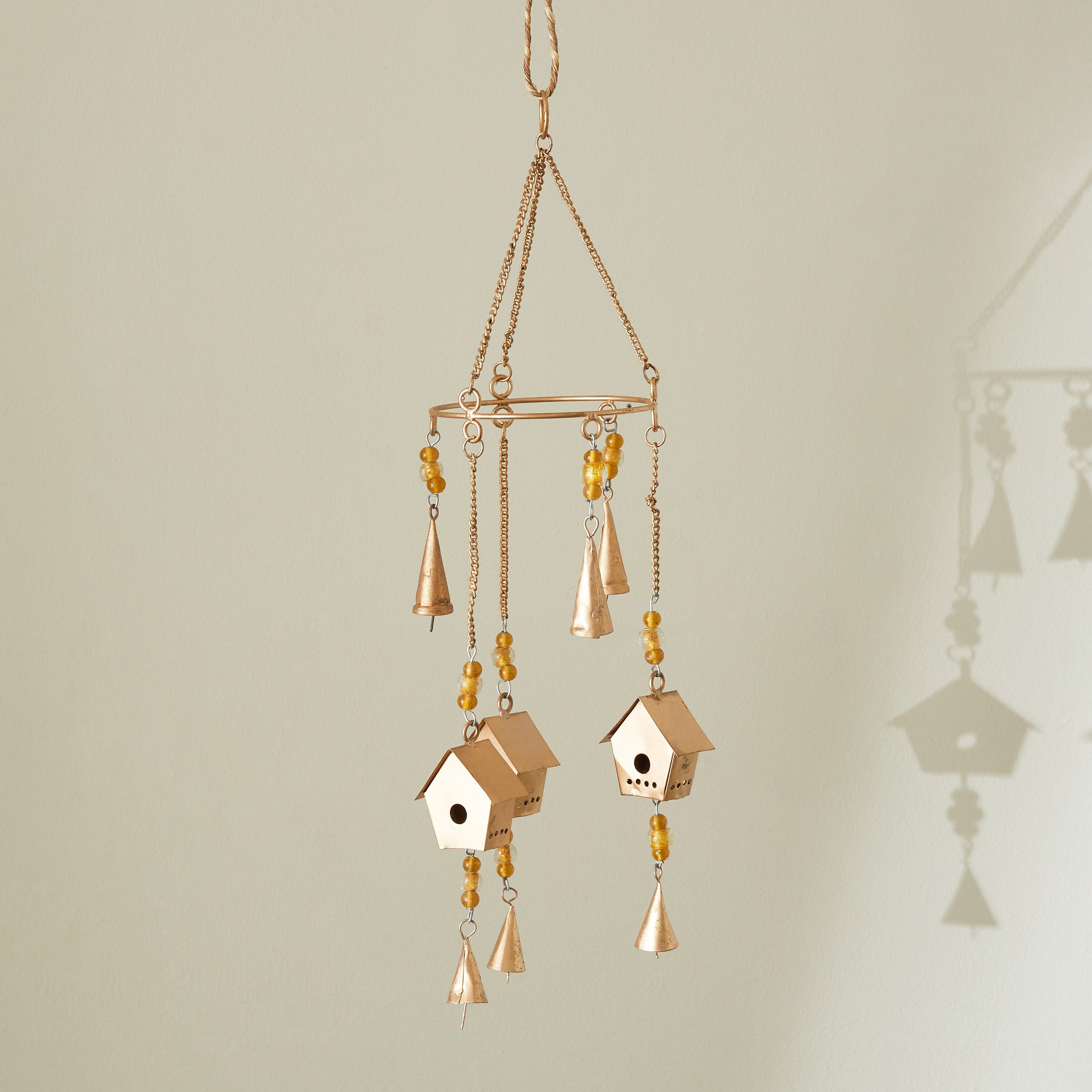 قطعة ديكور بتصميم منزل طيور من زهرة - 12.7x12.7x50.5 سم-hbxdecorandfurnishings-homeaccessories-novelties-image-1
