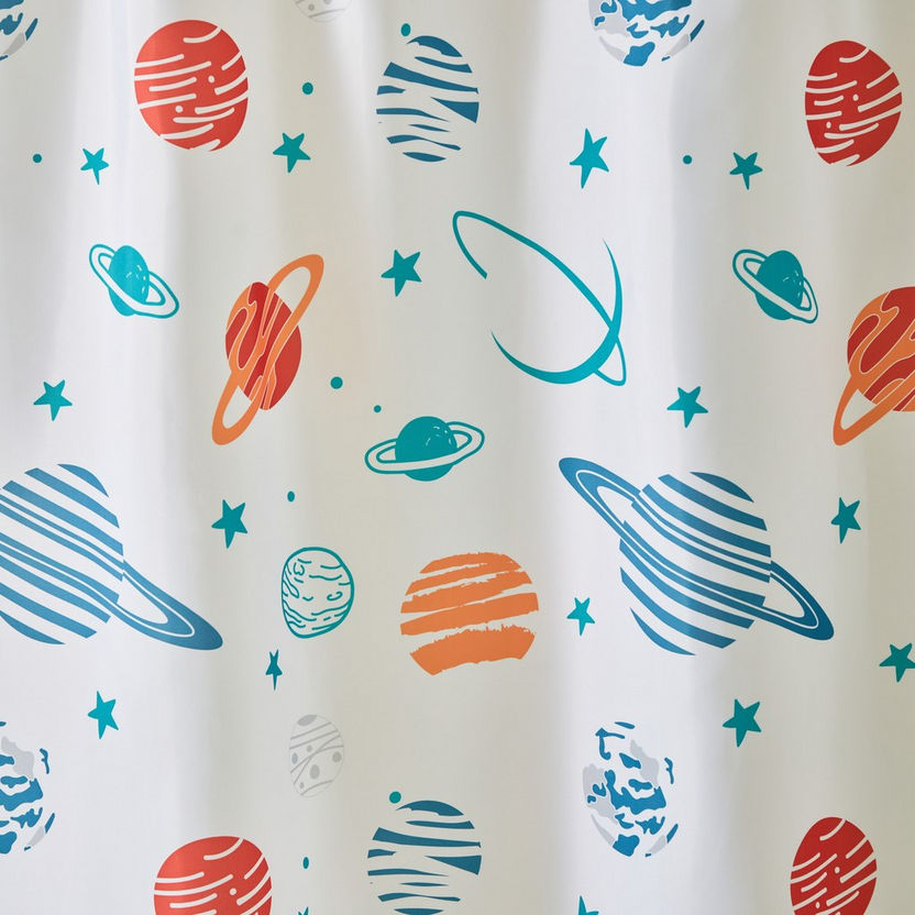 Gemini Cosmic Planets Shower Curtain - 180x180 cm-Shower Curtains-image-1