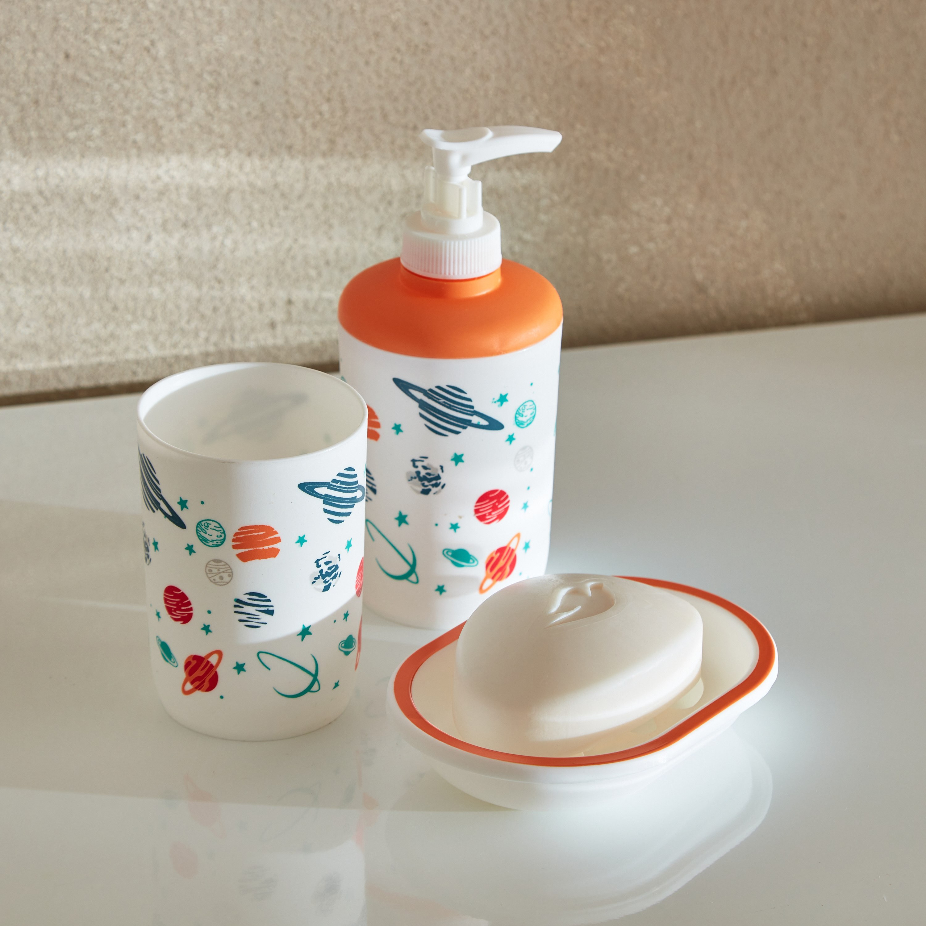طقم اكسسوارات حمام 3 قطع بتصميم كواكب من جيميني كوزميك-hbxhomeware-hbxkidsandyouth-image-1