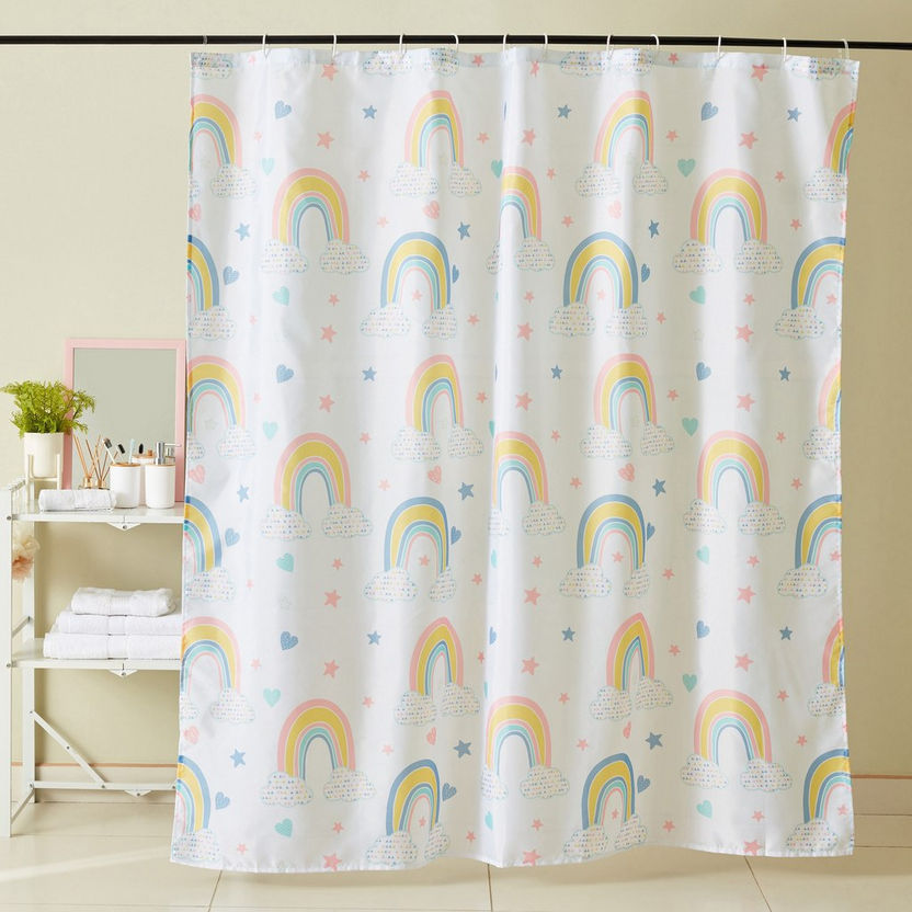 Gemini Summer Rainbow Shower Curtain - 180x180 cm-Shower Curtains-image-0