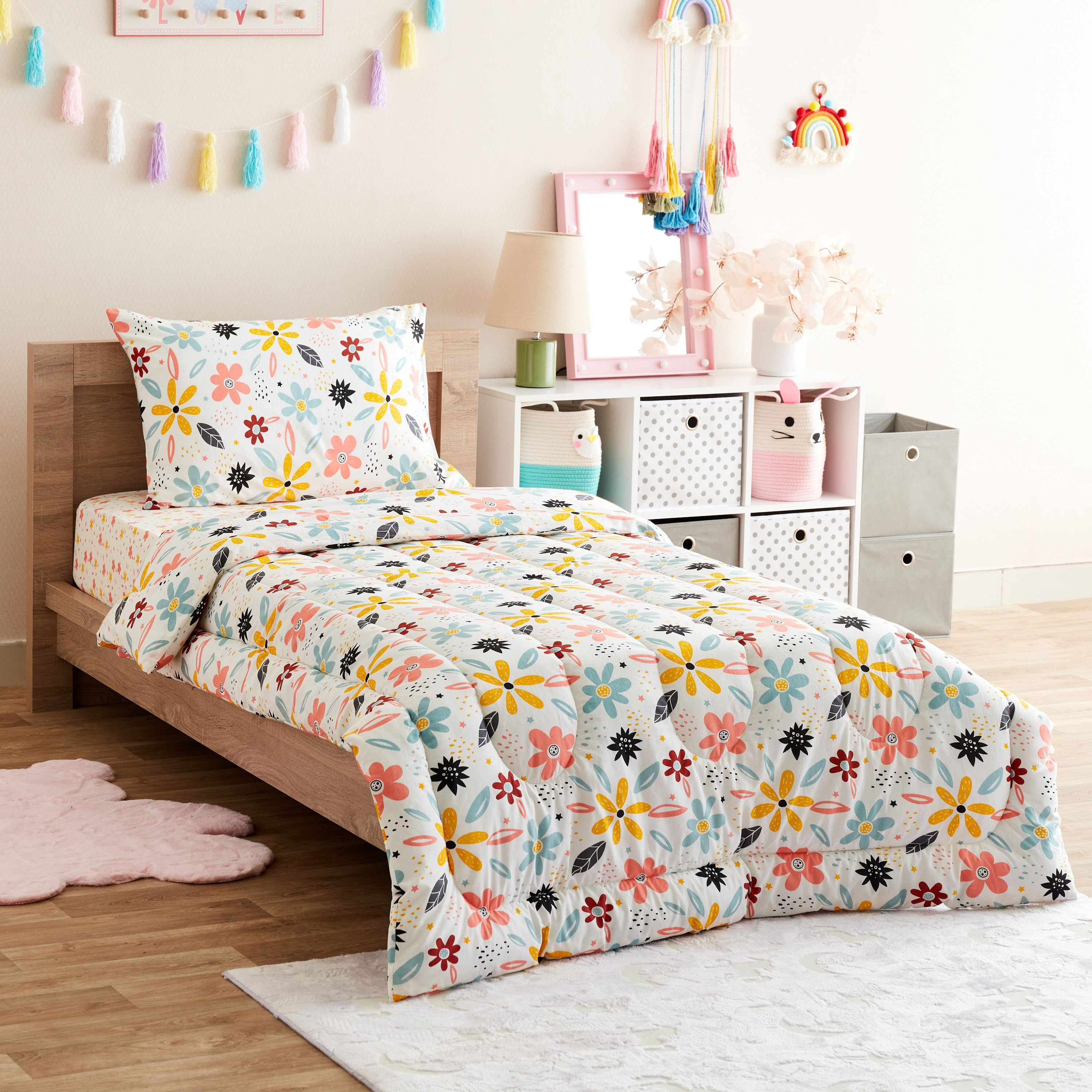 طقم لحاف قطن فردي قطعتين كاباس من هرميون - 135x220 سم-hbxhomeware-hbxkidsandyouth-image-1