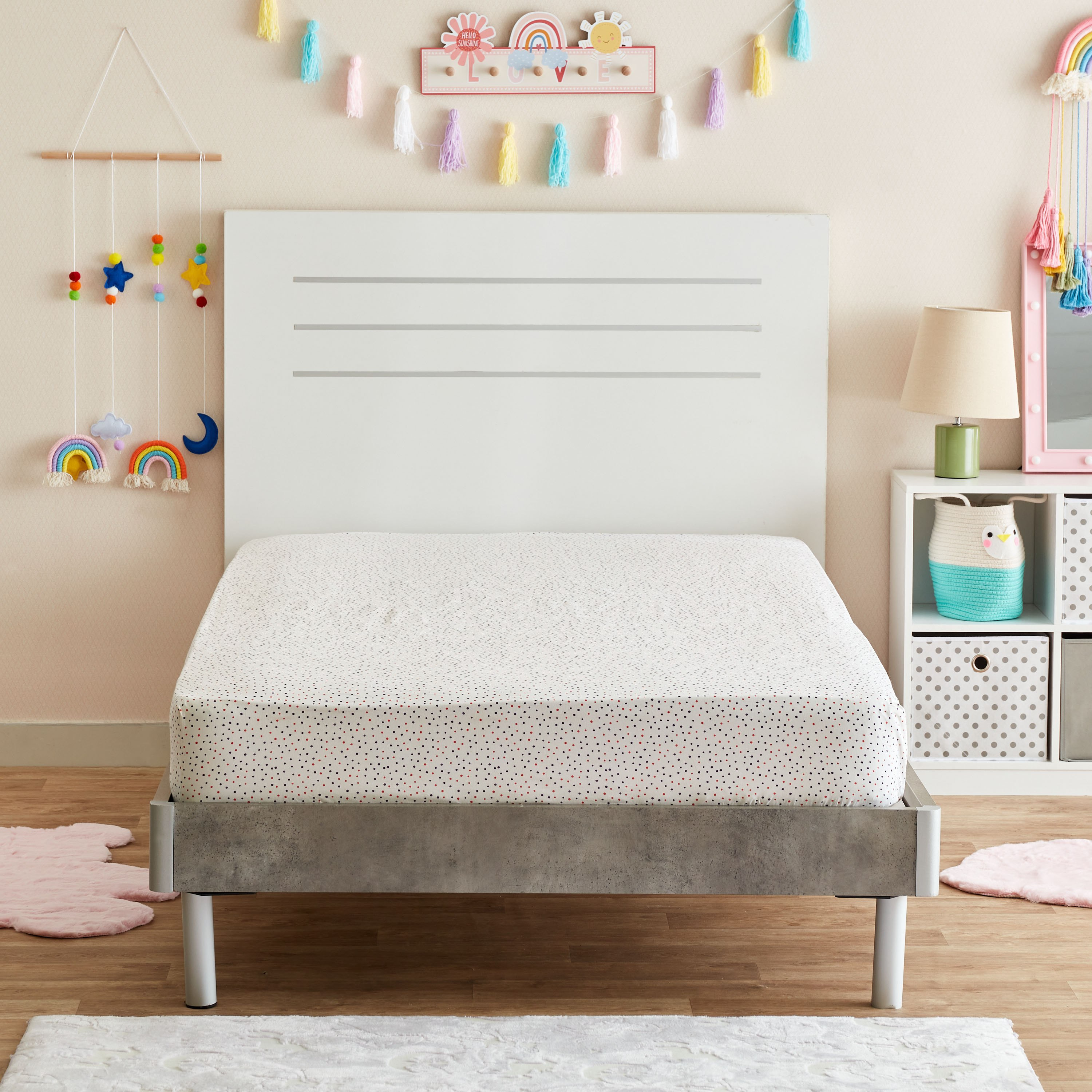 شرشف مطاطي قطن مزدوج من هرميون - 120x200+25 سم-hbxhomeware-hbxkidsandyouth-image-1