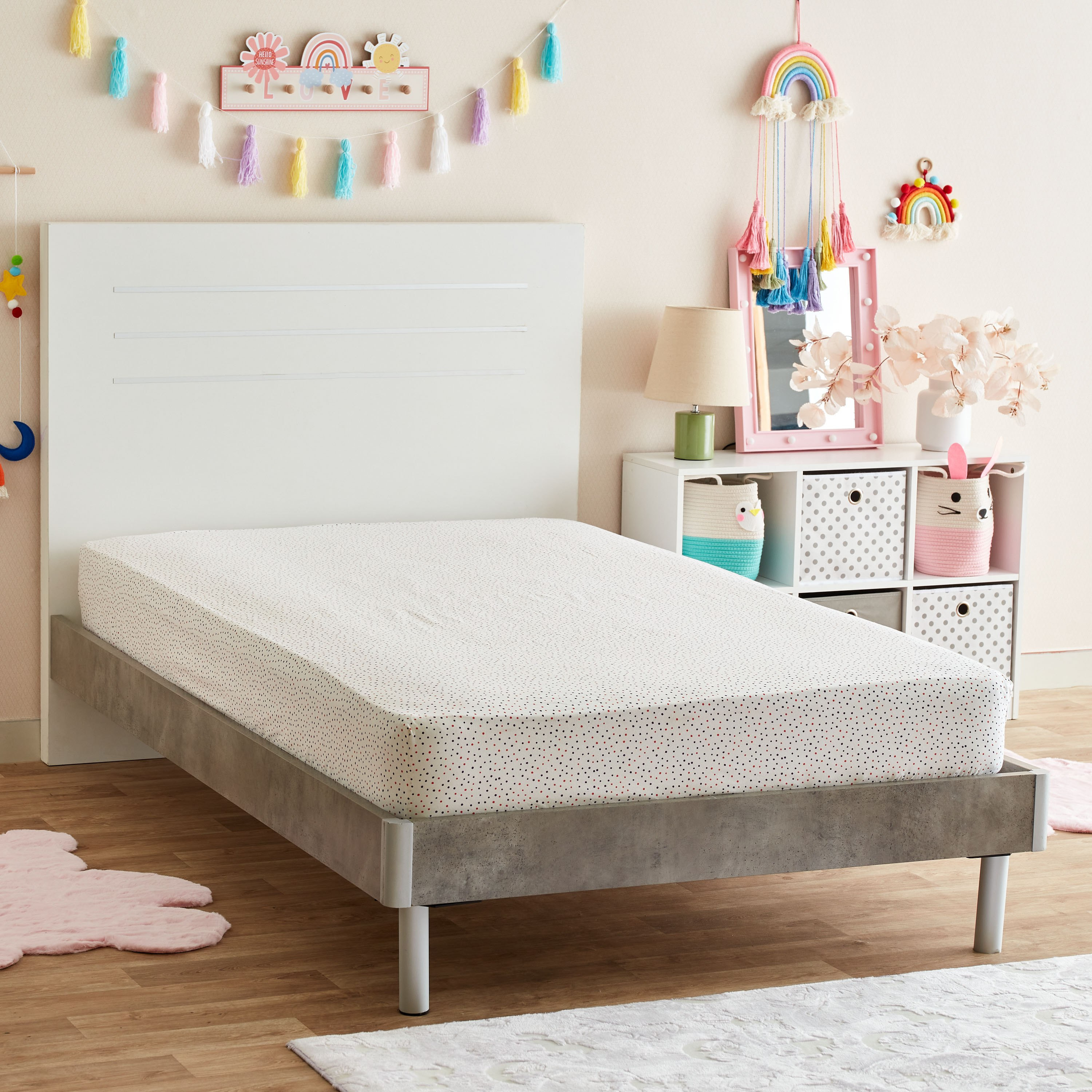 شرشف مطاطي قطن مزدوج من هرميون - 120x200+25 سم-hbxhomeware-hbxkidsandyouth-image-2