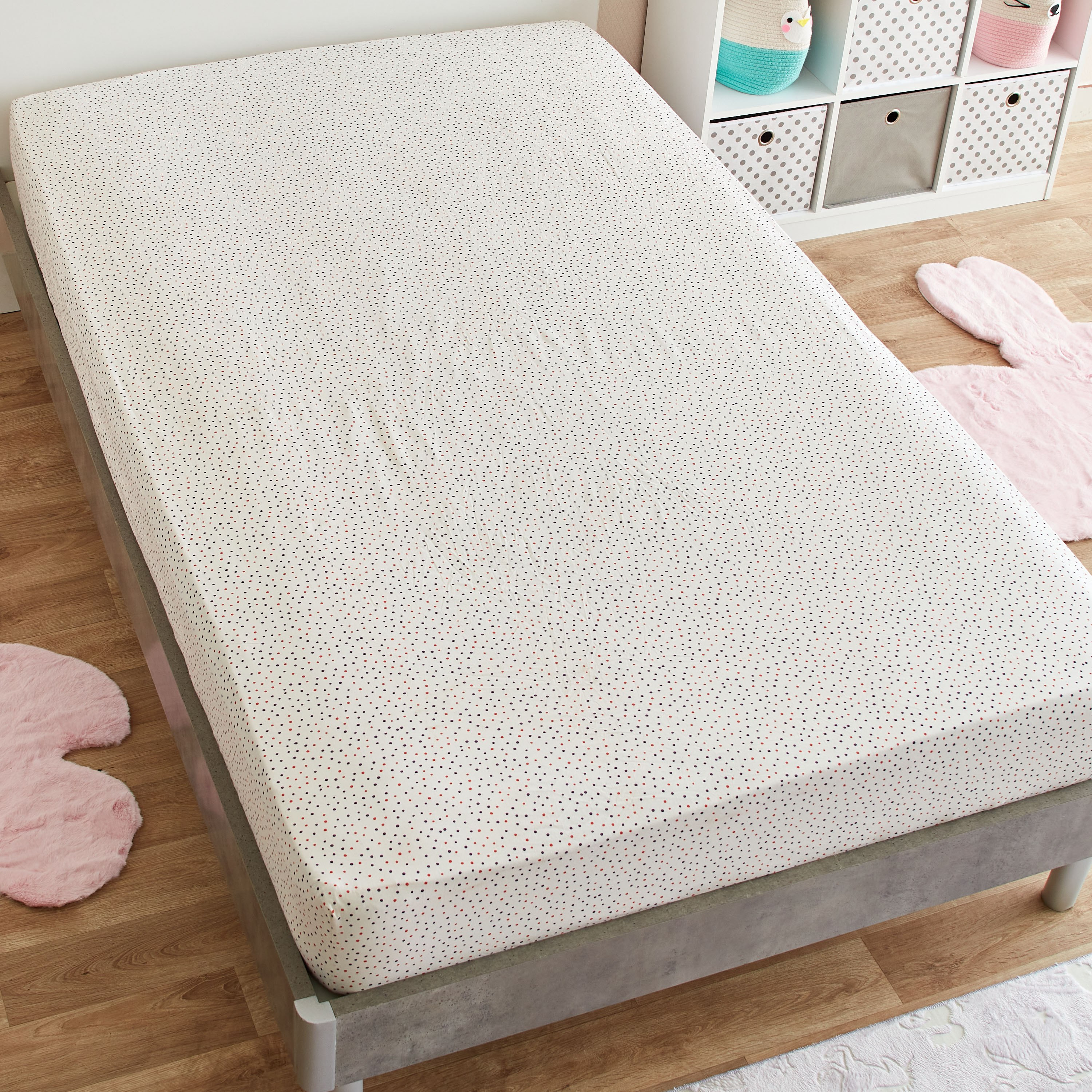 شرشف مطاطي قطن مزدوج من هرميون - 120x200+25 سم-hbxhomeware-hbxkidsandyouth-image-3