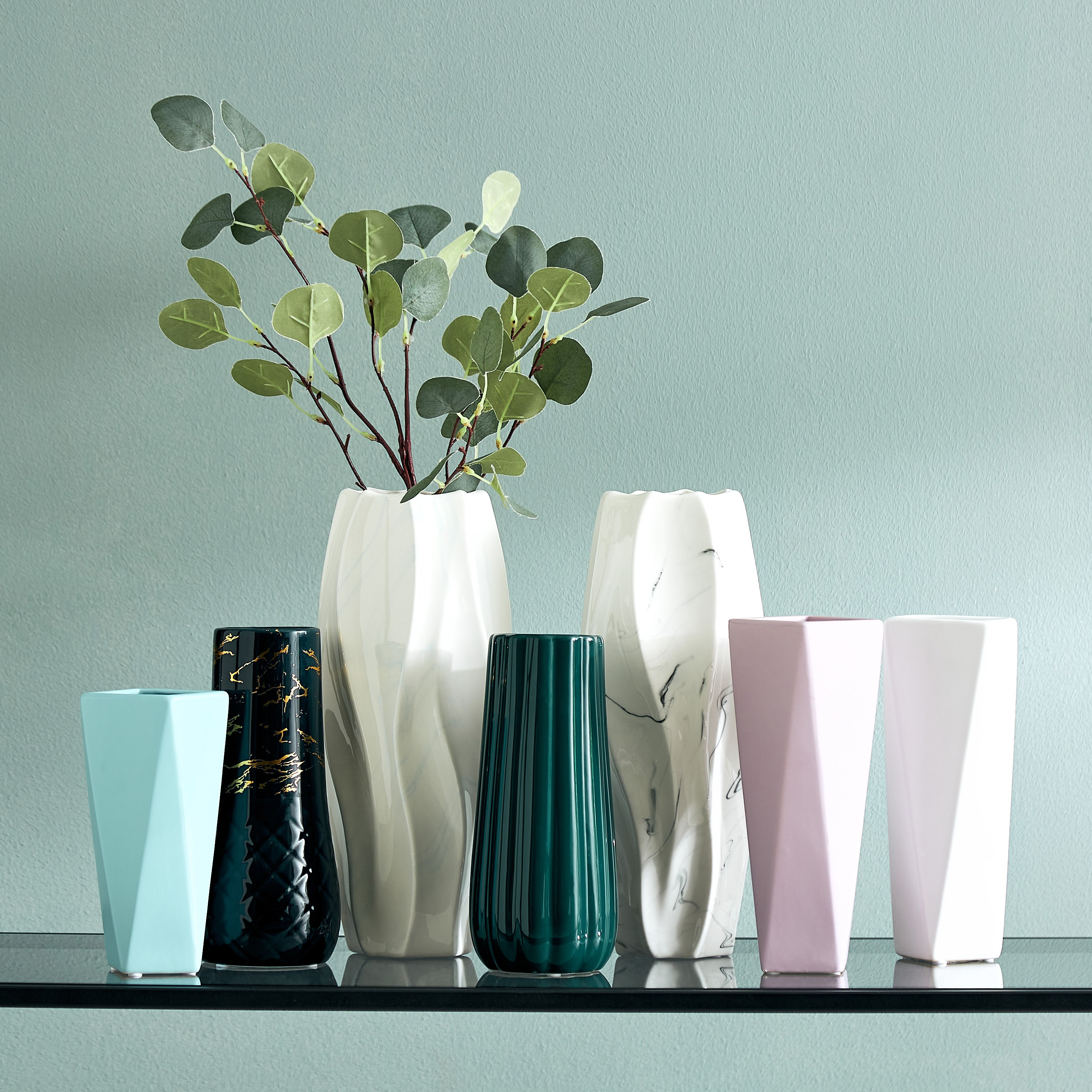 مزهرية من توباز - 14x14x34 سم-hbxbedroom-decorandaccessories-vases-image-5