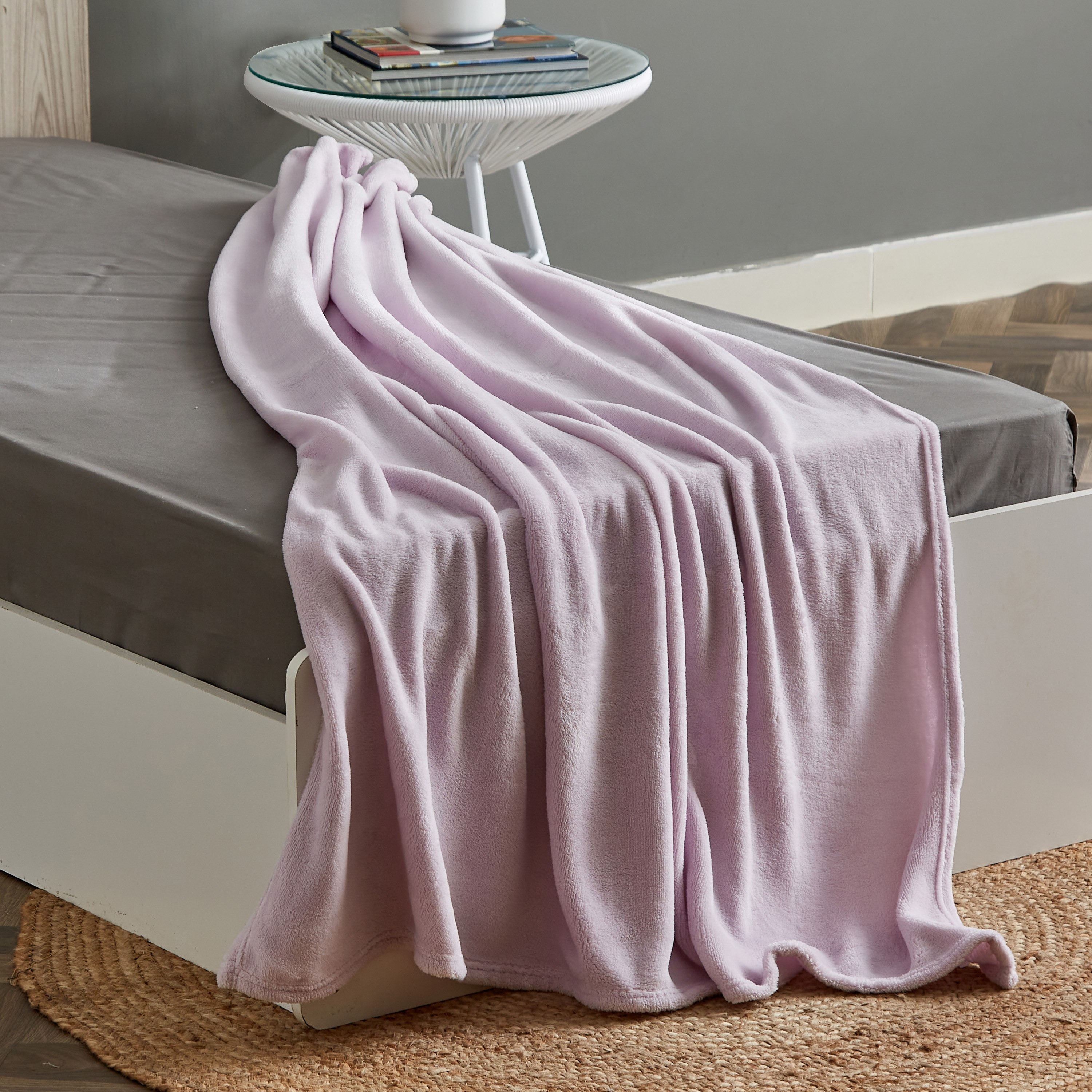 Ontario Solid Coral Fleece Kids' Blanket - 120x170 cm-hbxhomeware-hbxkidsandyouth-image-4