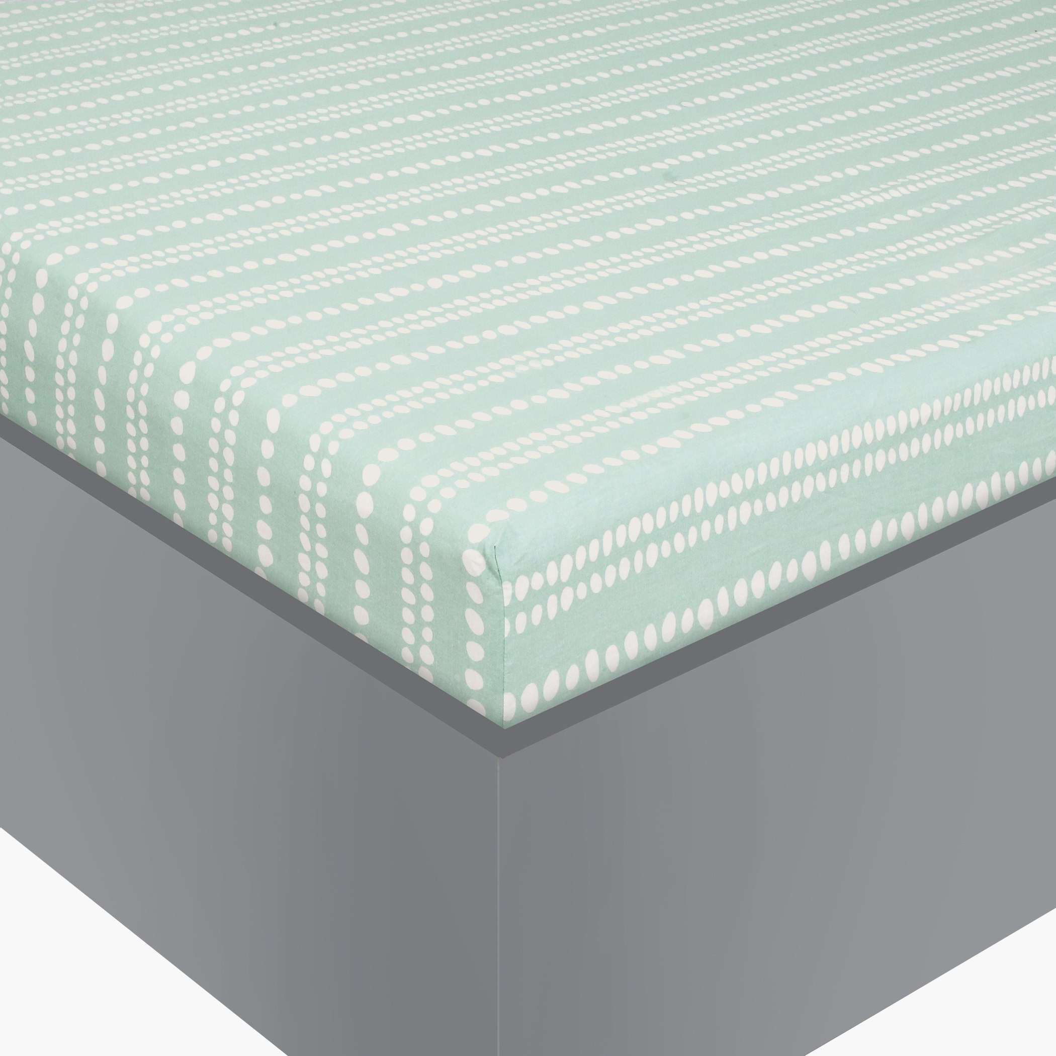 شرشف مطاطي قطني مزدوج بطبعات مخططة ومنقطة من ماديسون - 120x200+25 سم-hbxhomeware-hbxbedroom-image-3