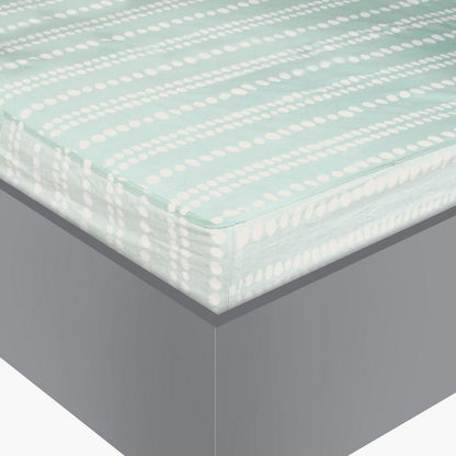 Madison Celtic Dotted Stripes Print Queen Cotton Fitted Sheet - 150x200+25 cm