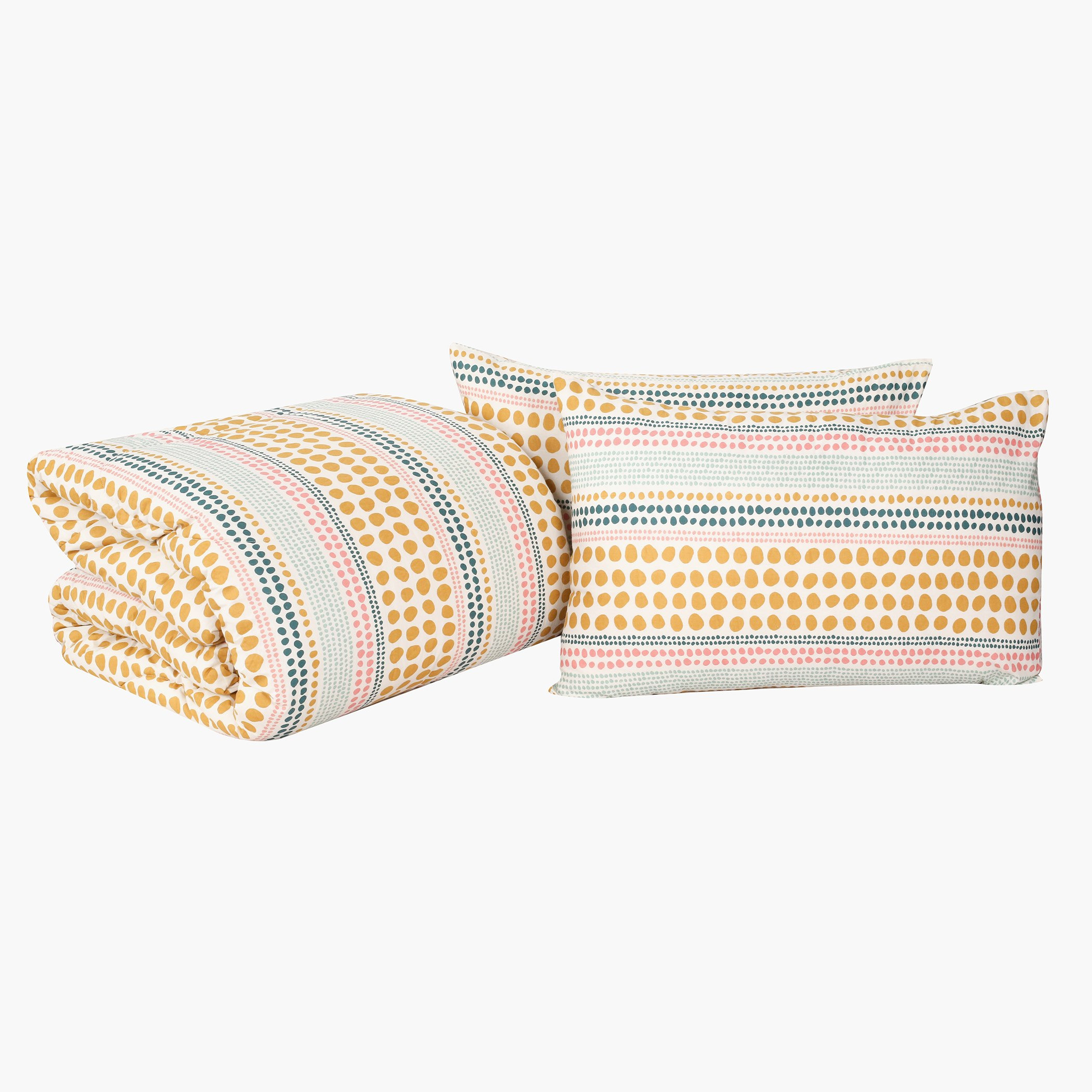طقم غطاء لحاف قطني مزدوج 3 قطع بطبعات من ماديسون - 150x220 سم-hbxhomeware-hbxdecorandfurnishings-image-2