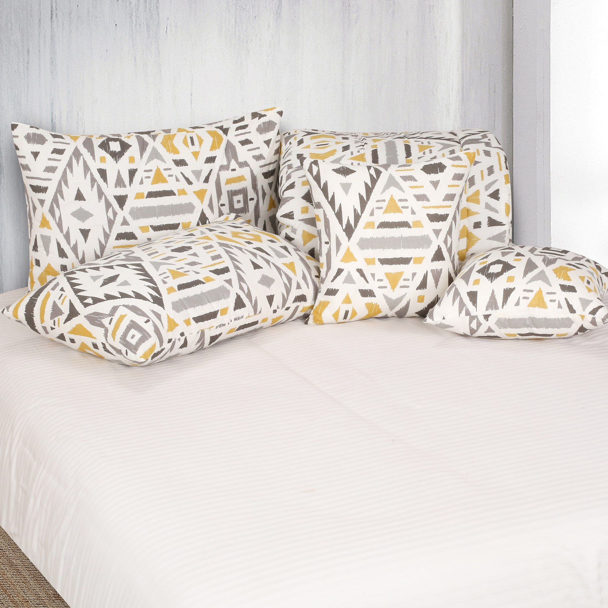 طقم لحاف قطن كوين بطبعات 5 قطع من أورورا - 200x240 سم-hbxhomeware-hbxdecorandfurnishings-image-3