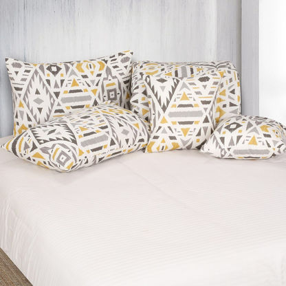 Aurora 5-Piece Aztec Gio Print Cotton Queen Comforter Set - 200x240 cms