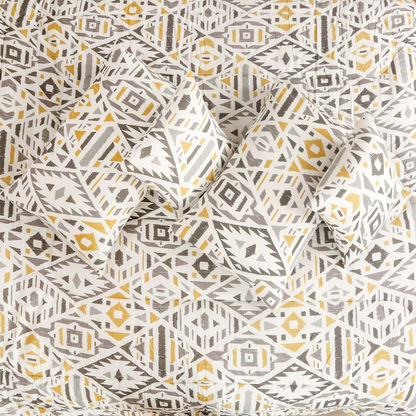 Aurora 5-Piece Aztec Gio Printed King Cotton Comforter Set - 220x240 cms
