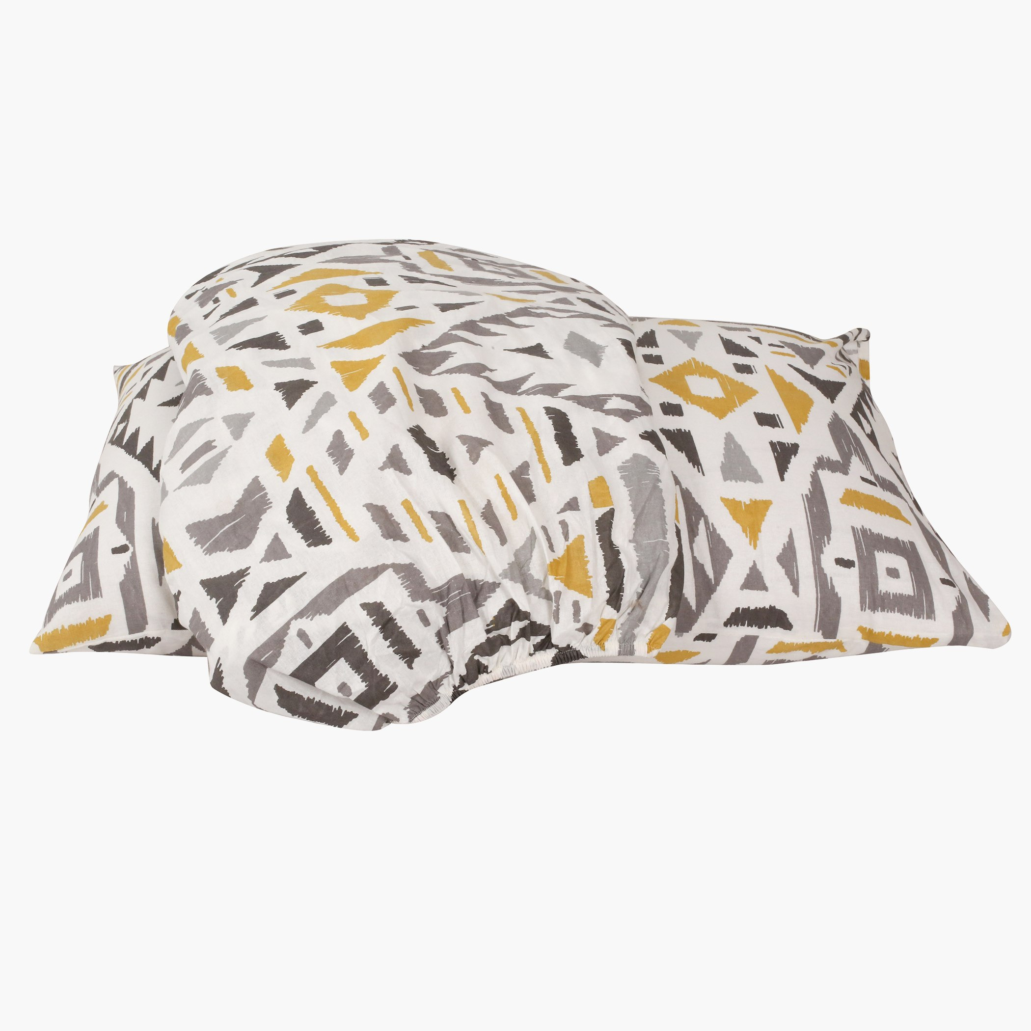 شرشف مطاطي قطني كوين بطبعات من أورورا - 150x200+25 سم-hbxhomeware-hbxbedroom-image-2