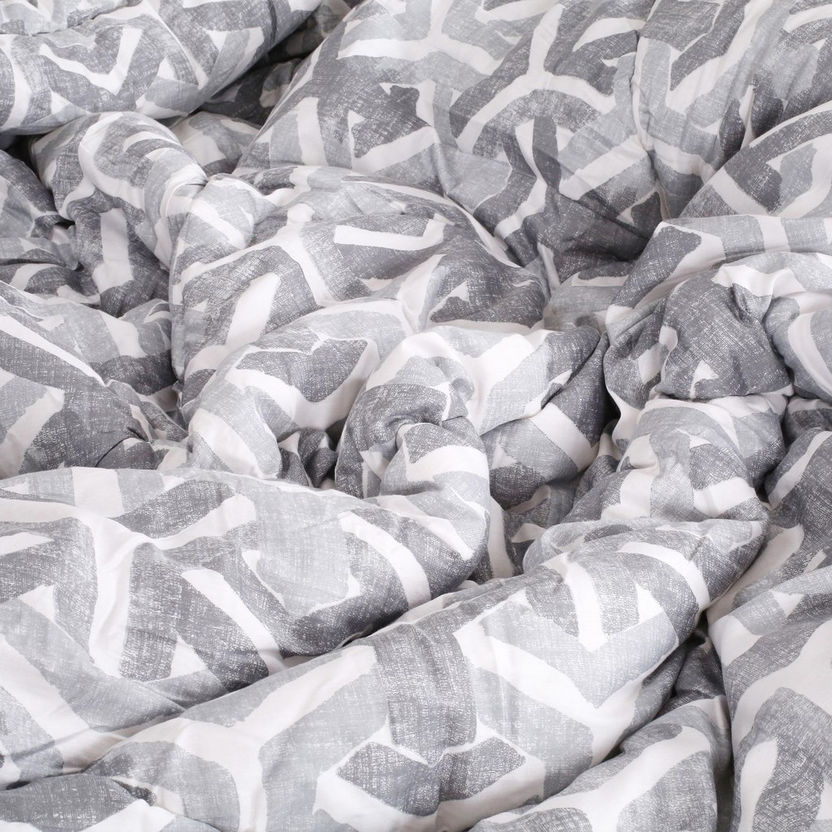 Houston Noire 5-Piece Distressed Gio Print Cotton King Comforter Set - 220x240 cm-Comforter Sets-image-3