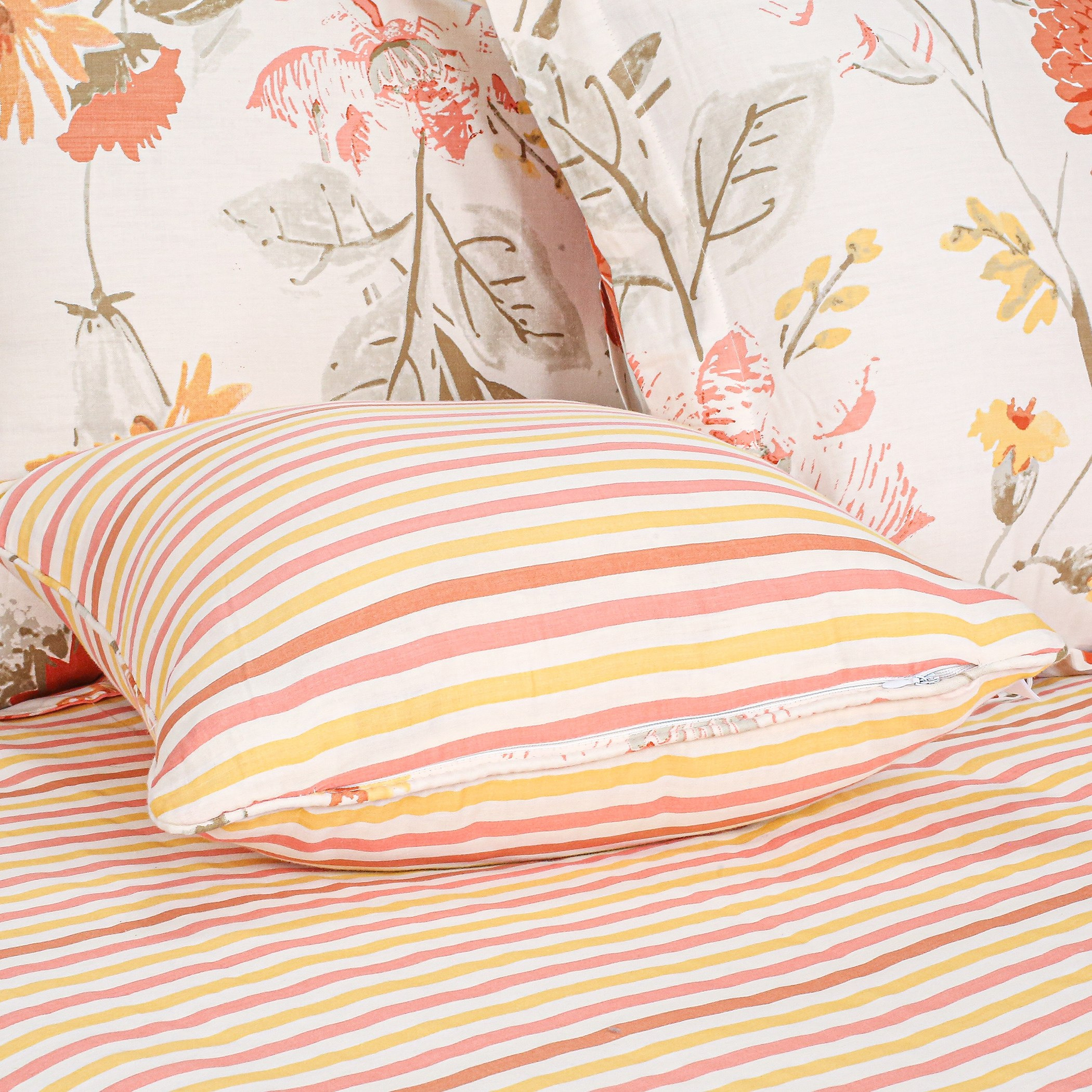 Houston Sylvan 5-Piece Floral Print Cotton Twin BIAB Comforter Set - 160x220 cm-hbxhomeware-bedding-bedinabag-image-3