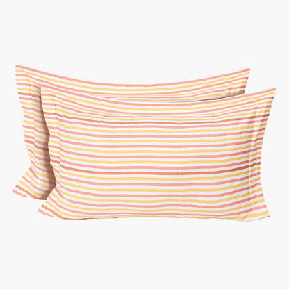 Houston Sylvan 2-Piece Striped Cotton Pillow Sham Set - 50x75+5 cms
