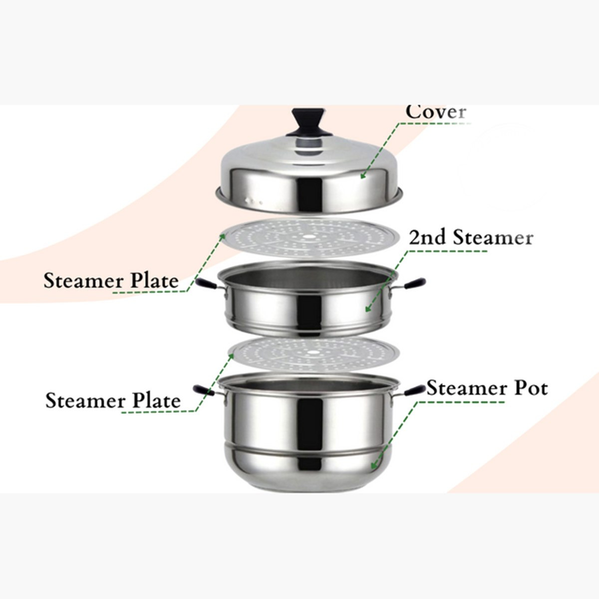 قدر بخار ستانلس ستيل 3 طبقات من أكورد - 30 سم-hbxhomeware-hbxkitchen-image-2
