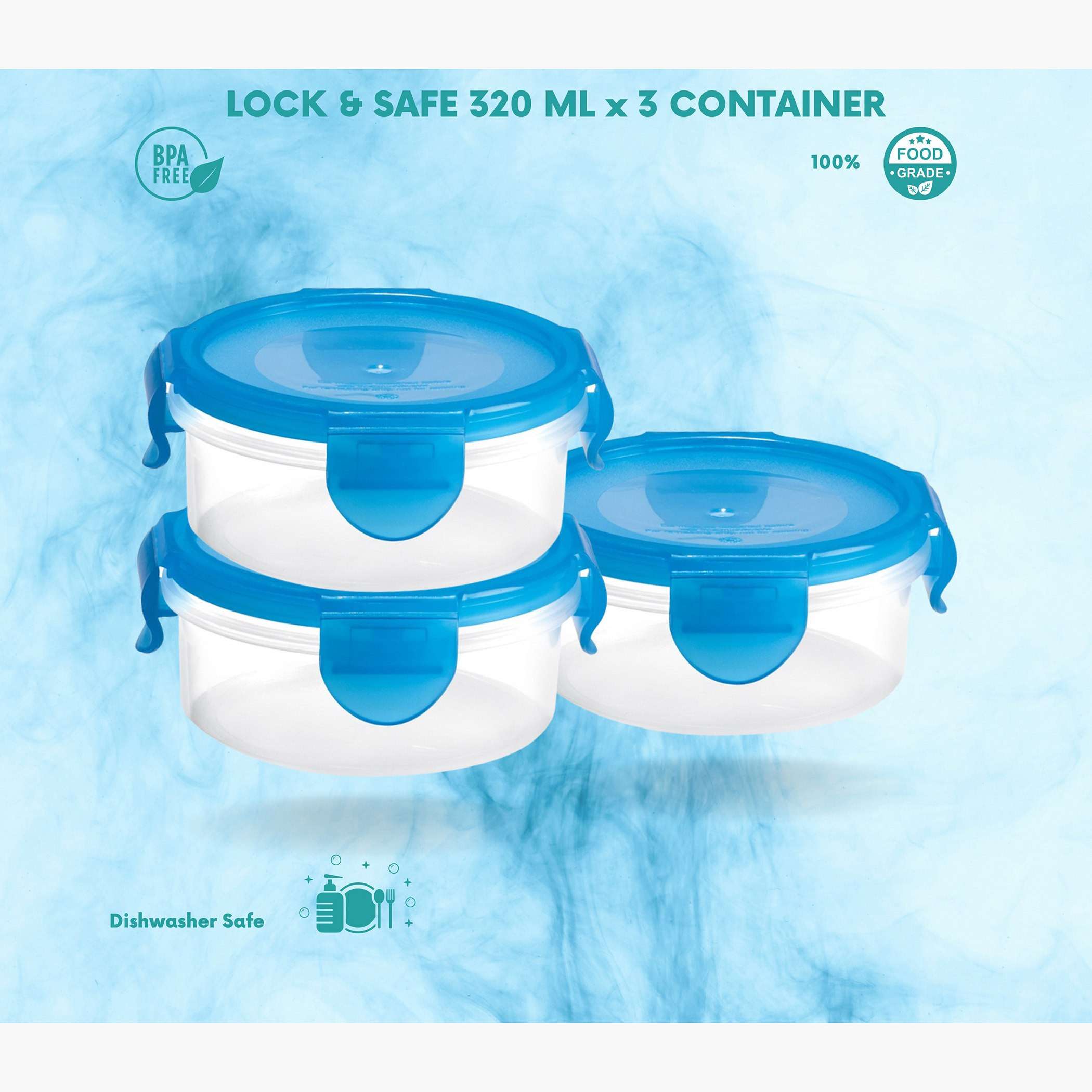 طقم حاويات تخزين محكمة الإغلاق لوك أند سيف 3 قطع من أكورد - 230 مل-hbxhomeware-hbxkitchen-image-2